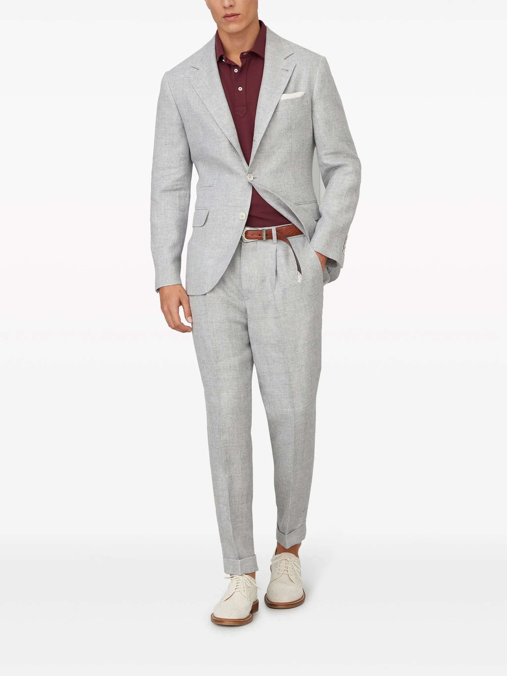 notched-lapels single-breasted blazer