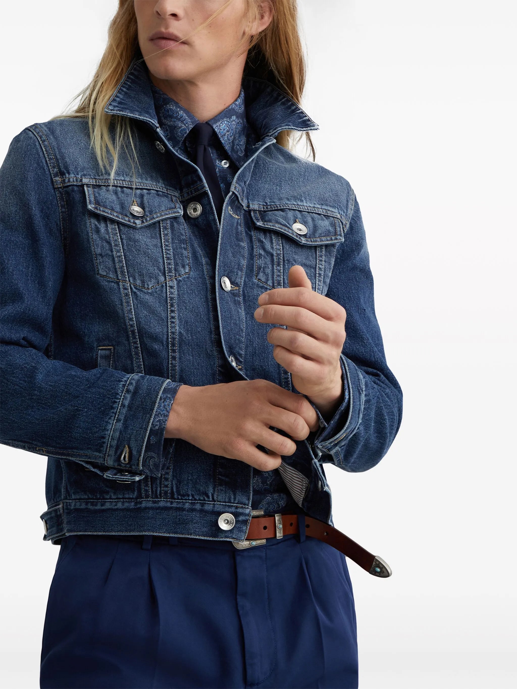 button-up denim jacket