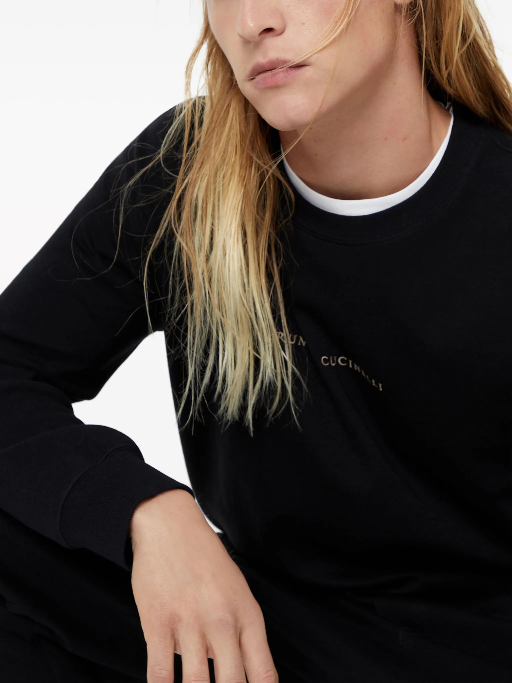 logo-embroidered sweatshirt
