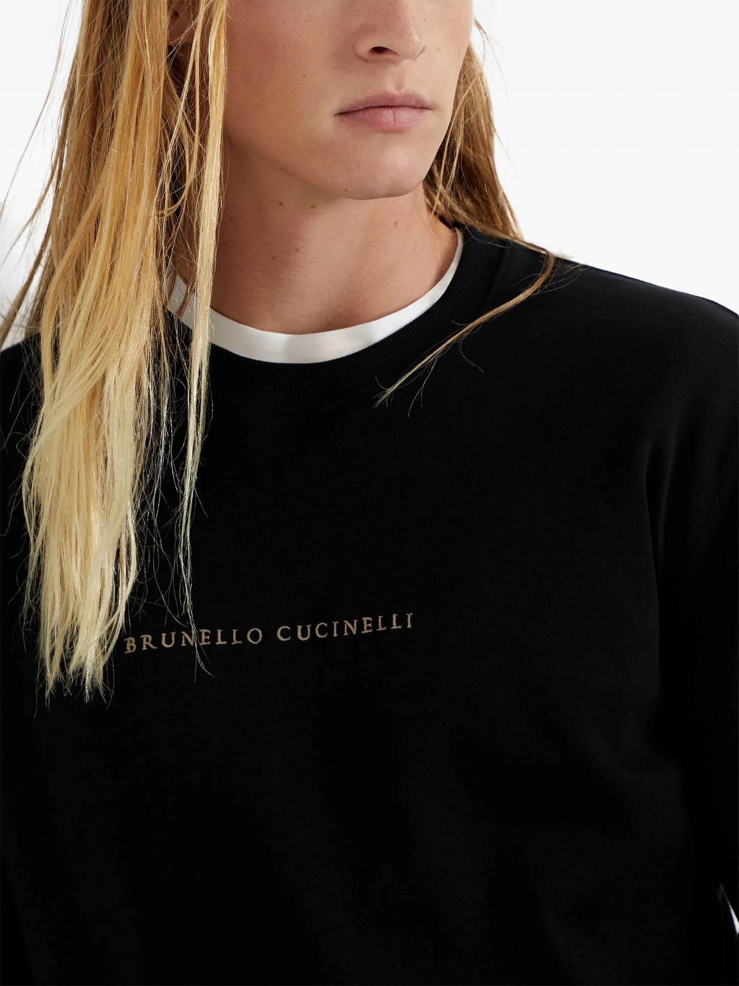 logo-embroidered sweatshirt
