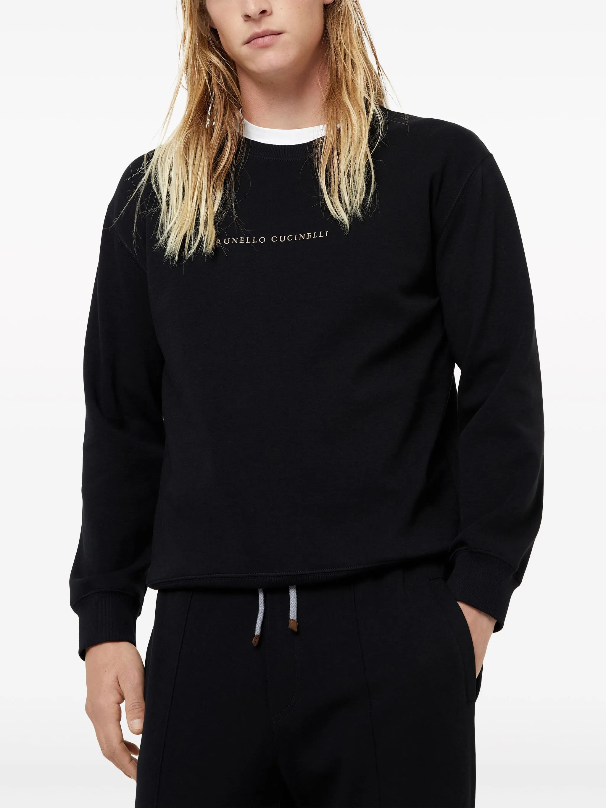 logo-embroidered sweatshirt