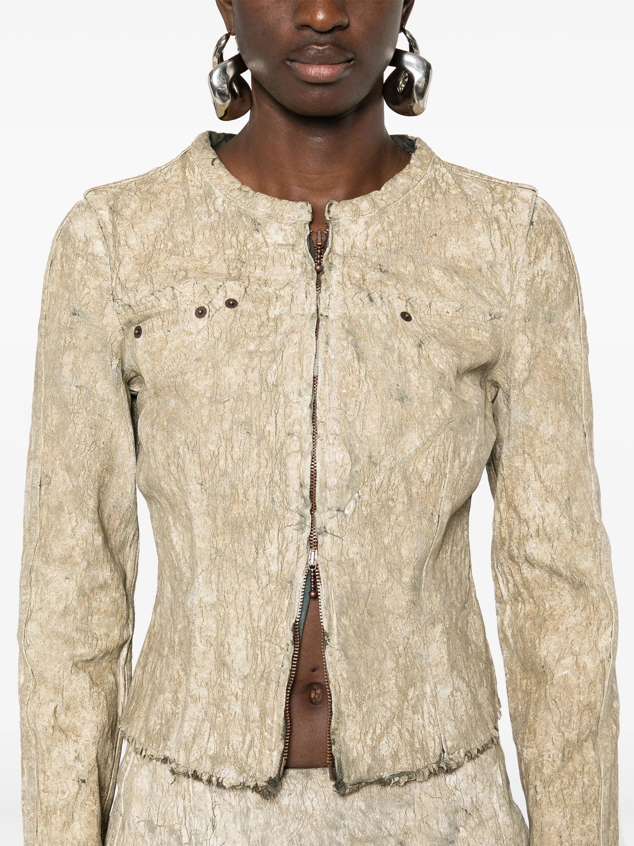 coated denim jacket