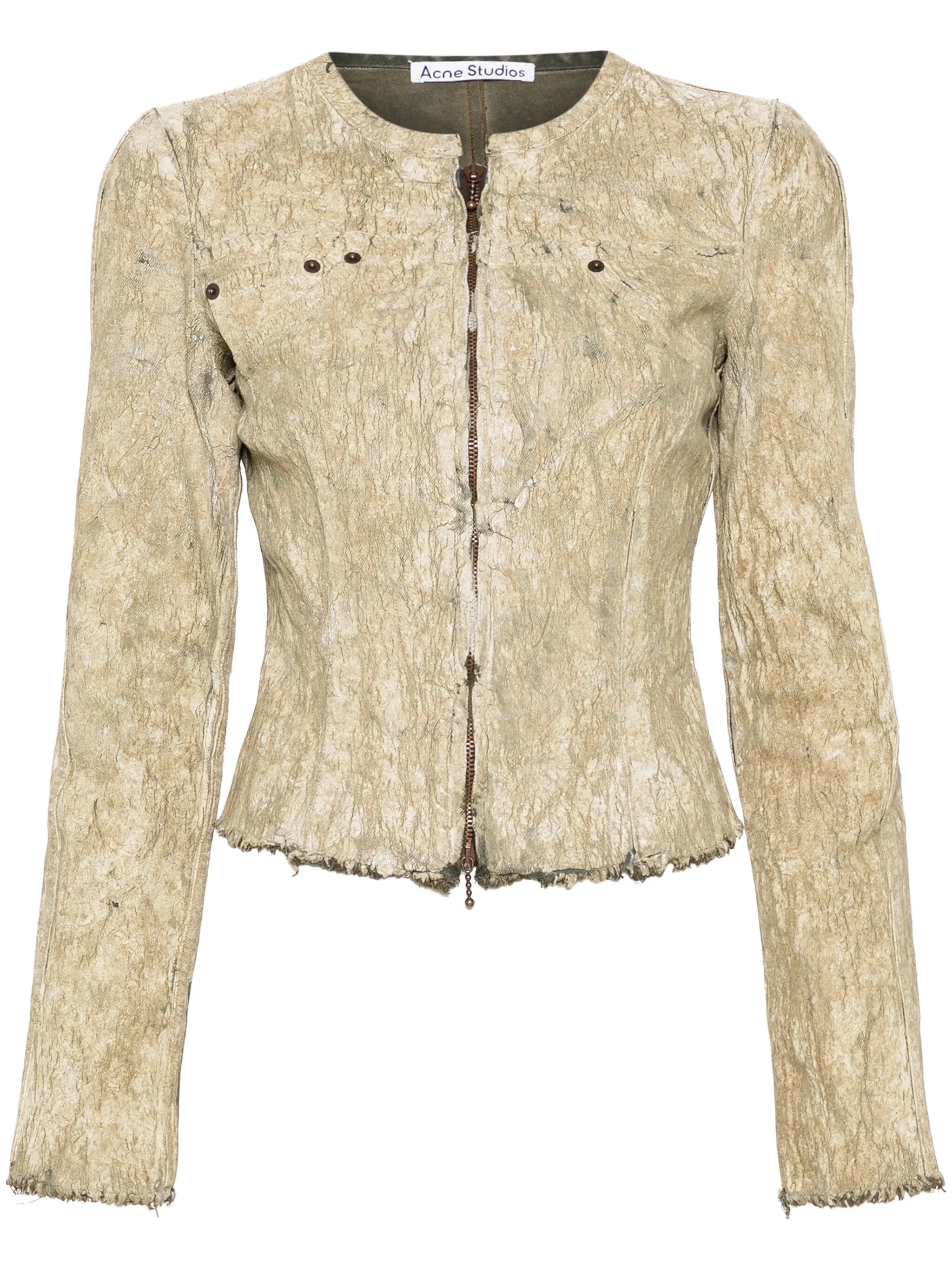 coated denim jacket