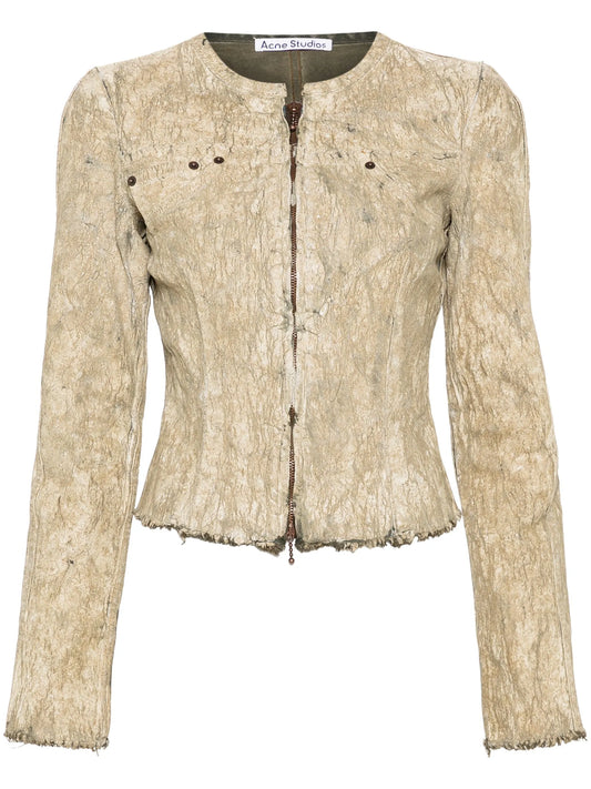 coated denim jacket
