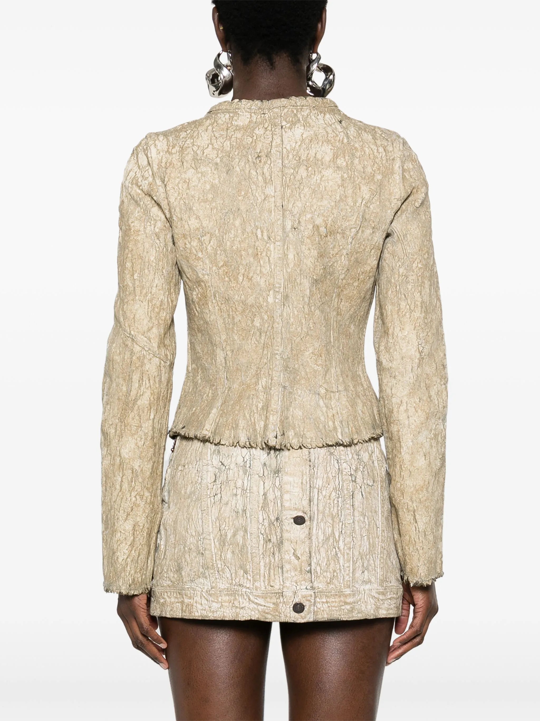 coated denim jacket