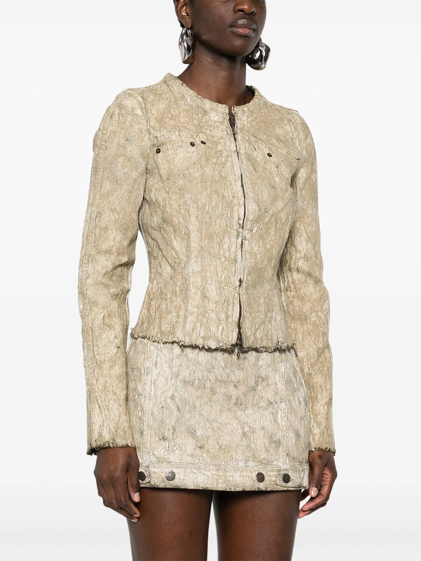 coated denim jacket