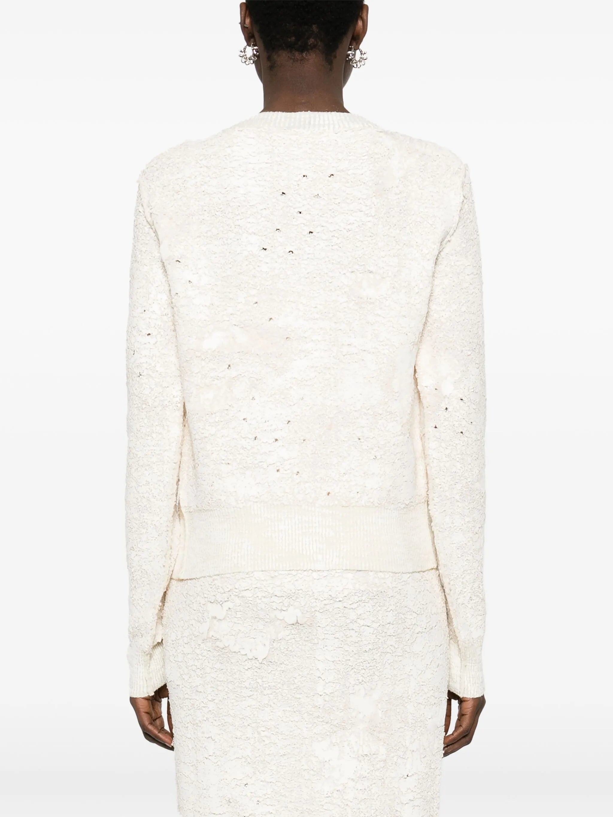 textured-finish cardigan