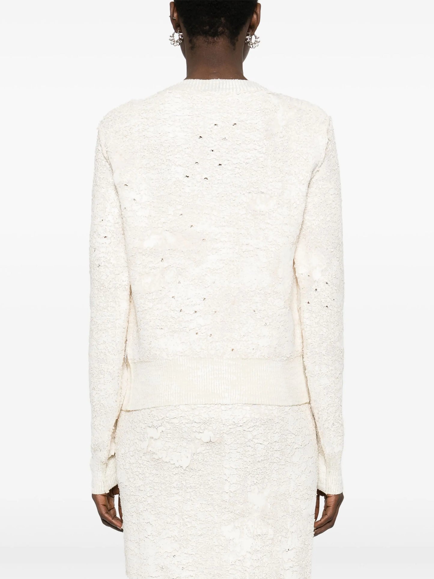 textured-finish cardigan