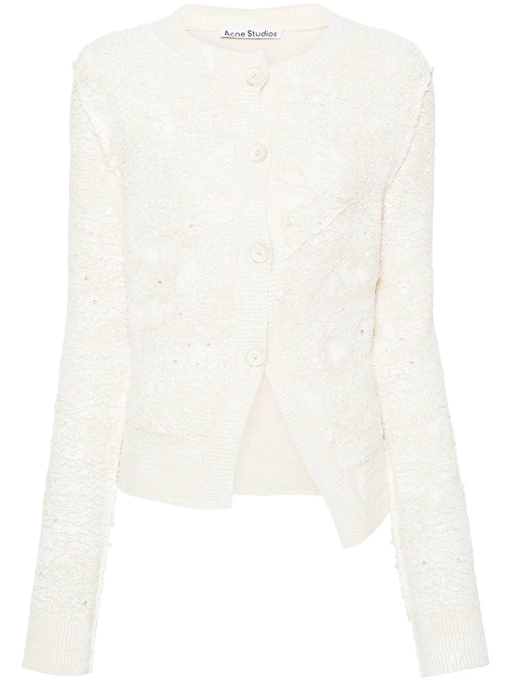 textured-finish cardigan