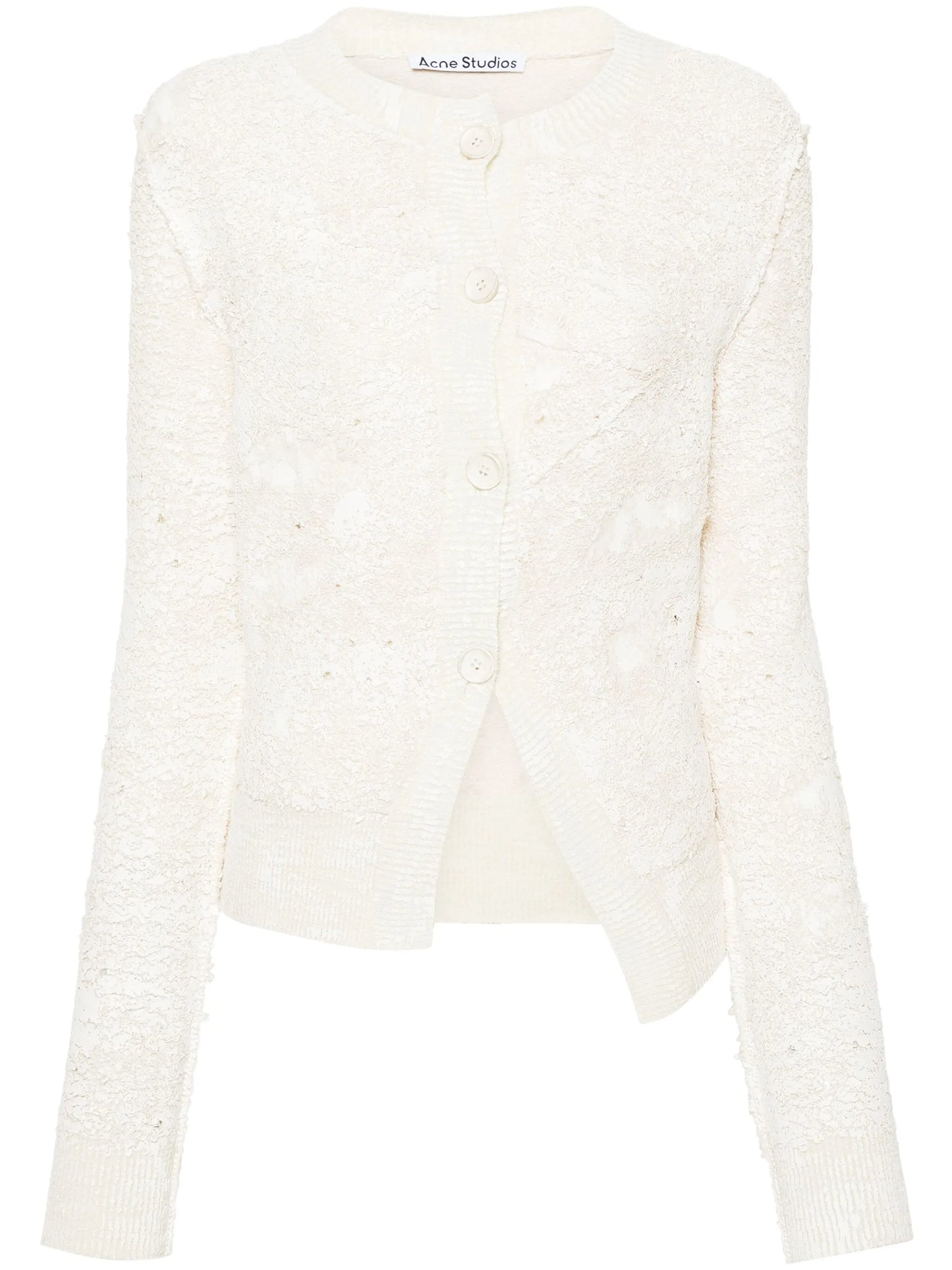 textured-finish cardigan