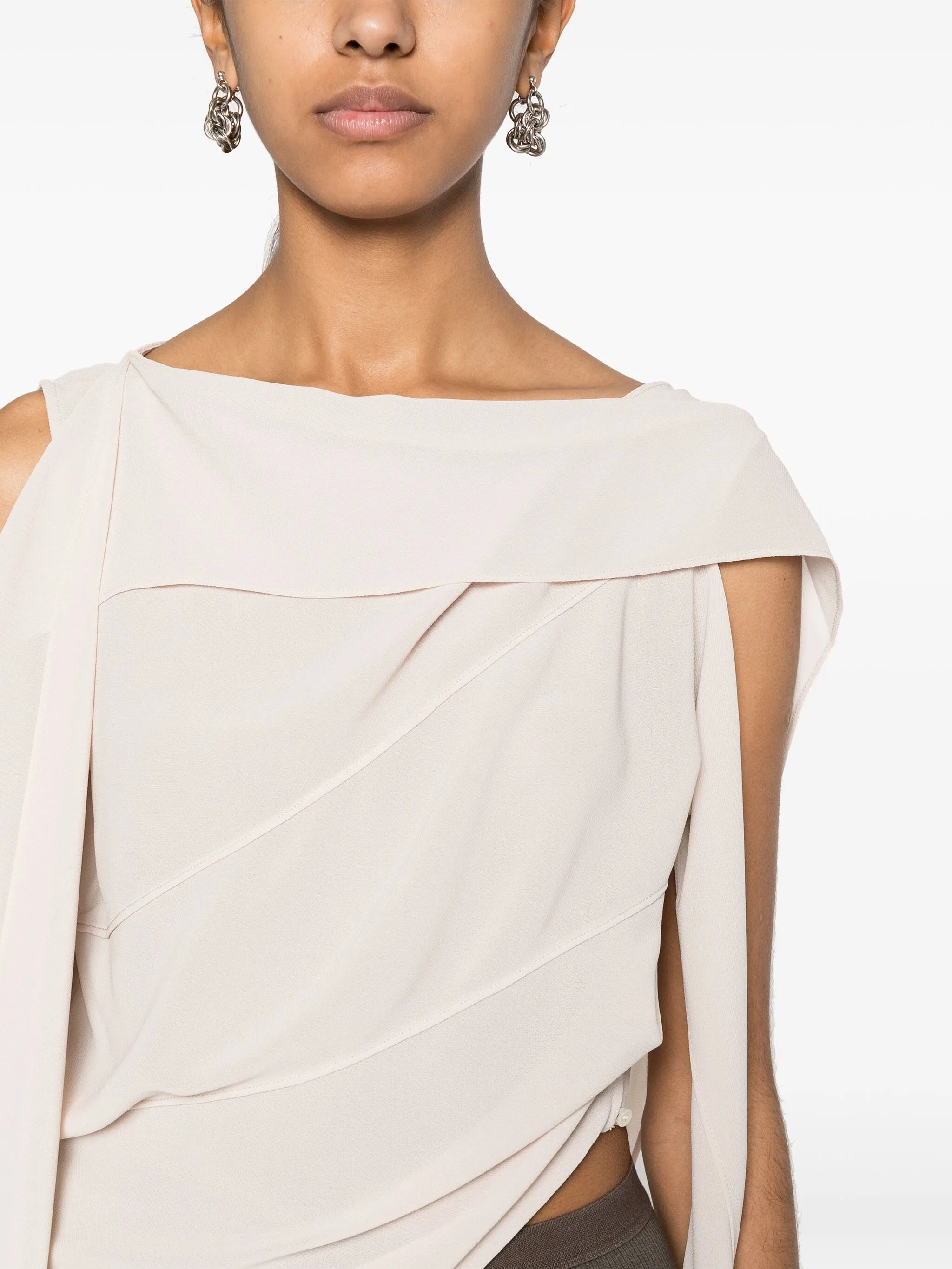 draped-design blouse