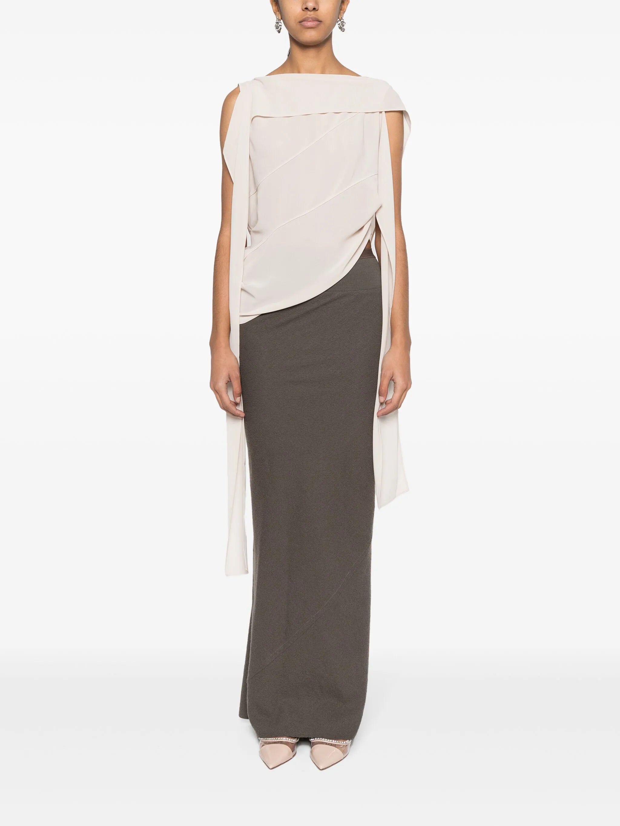 draped-design blouse