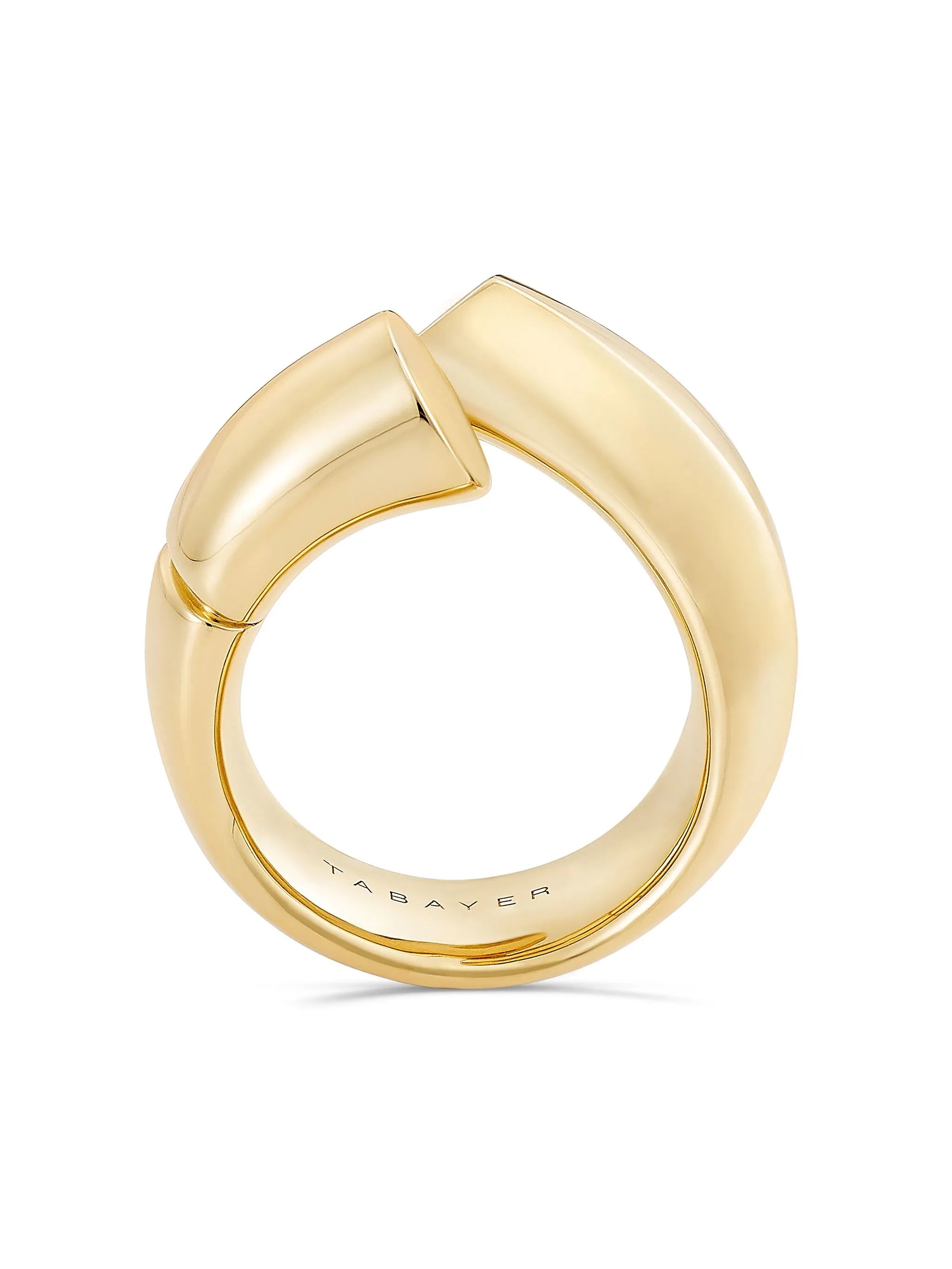 18kt yellow gold large Oera ring