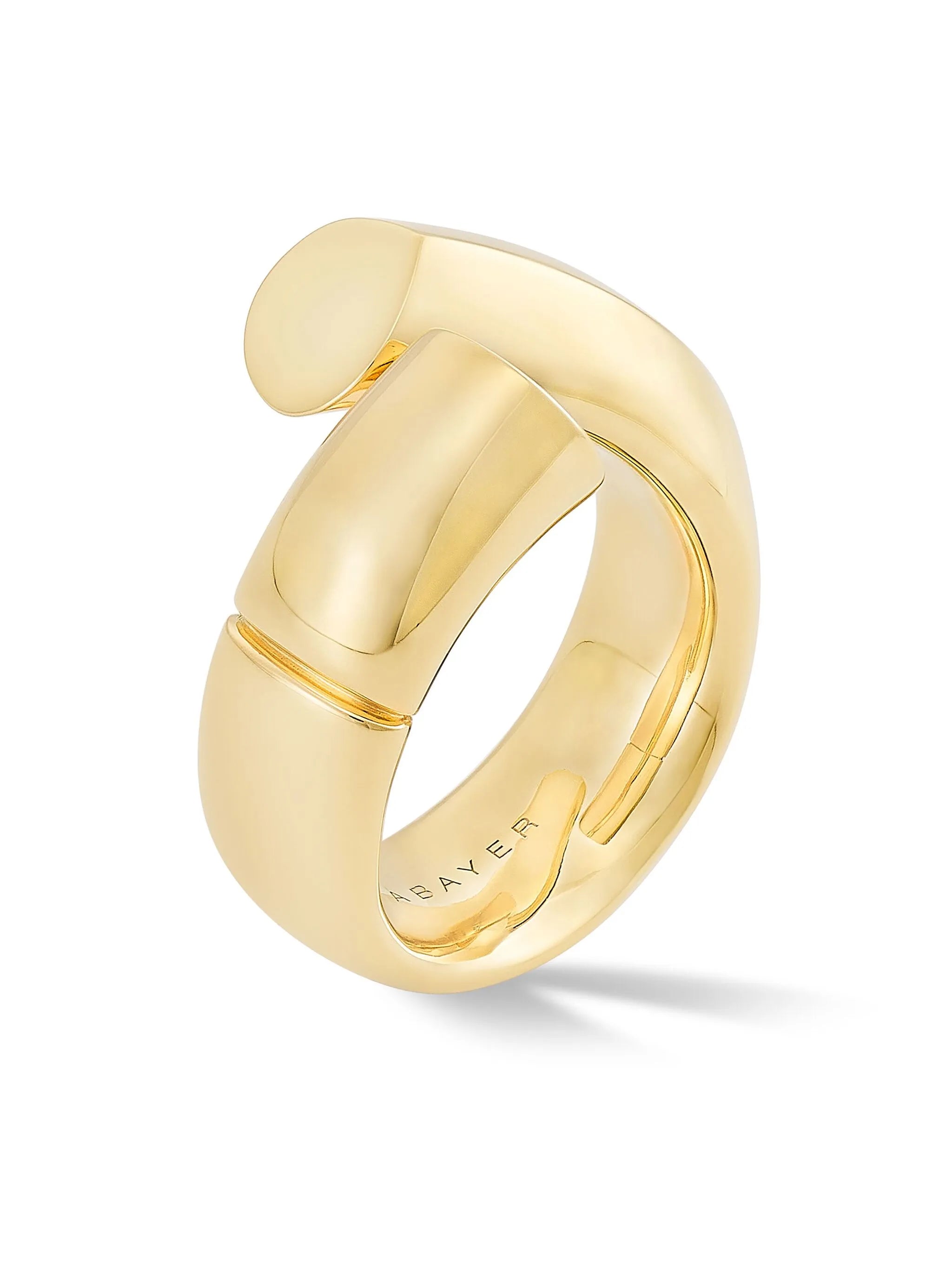18kt yellow gold large Oera ring