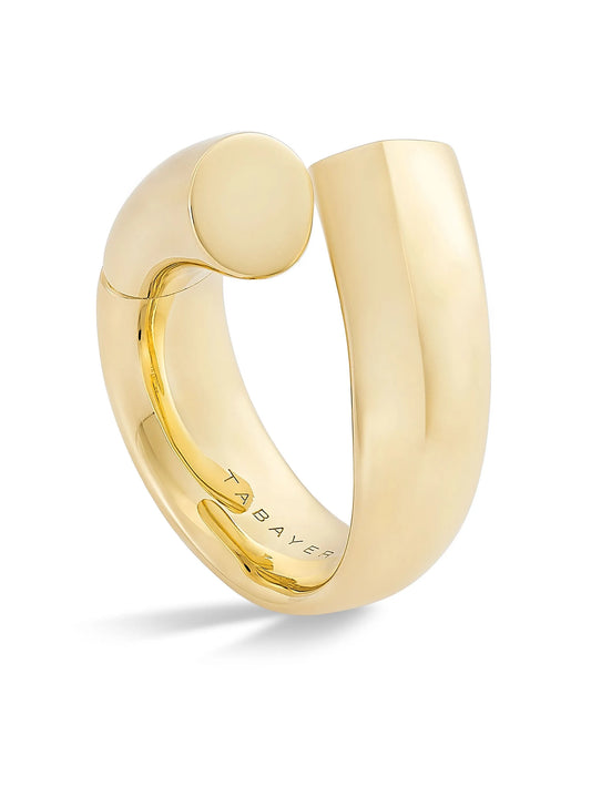 18kt yellow gold large Oera ring