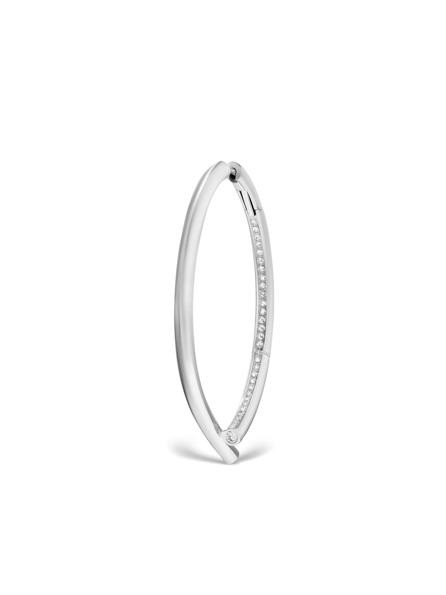 18kt white gold Oera Orb diamond hoop earrings