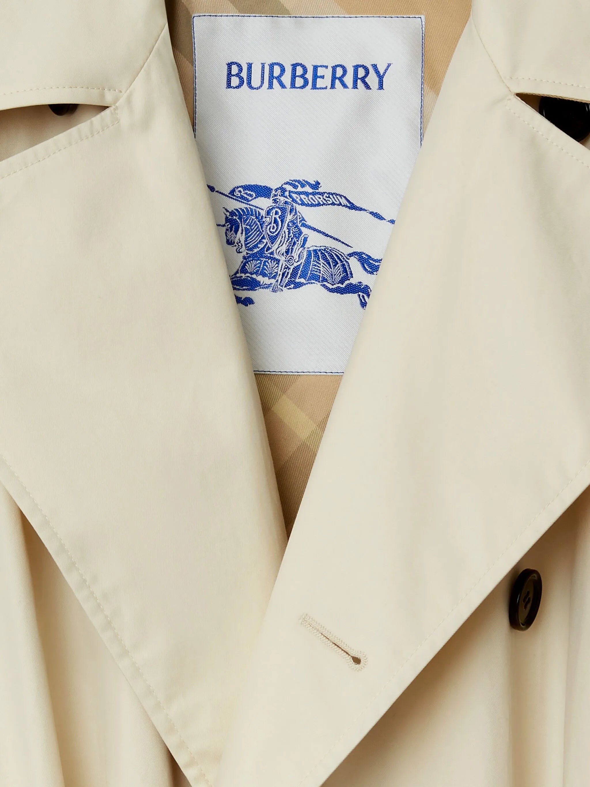 double-breasted cotton trench coat