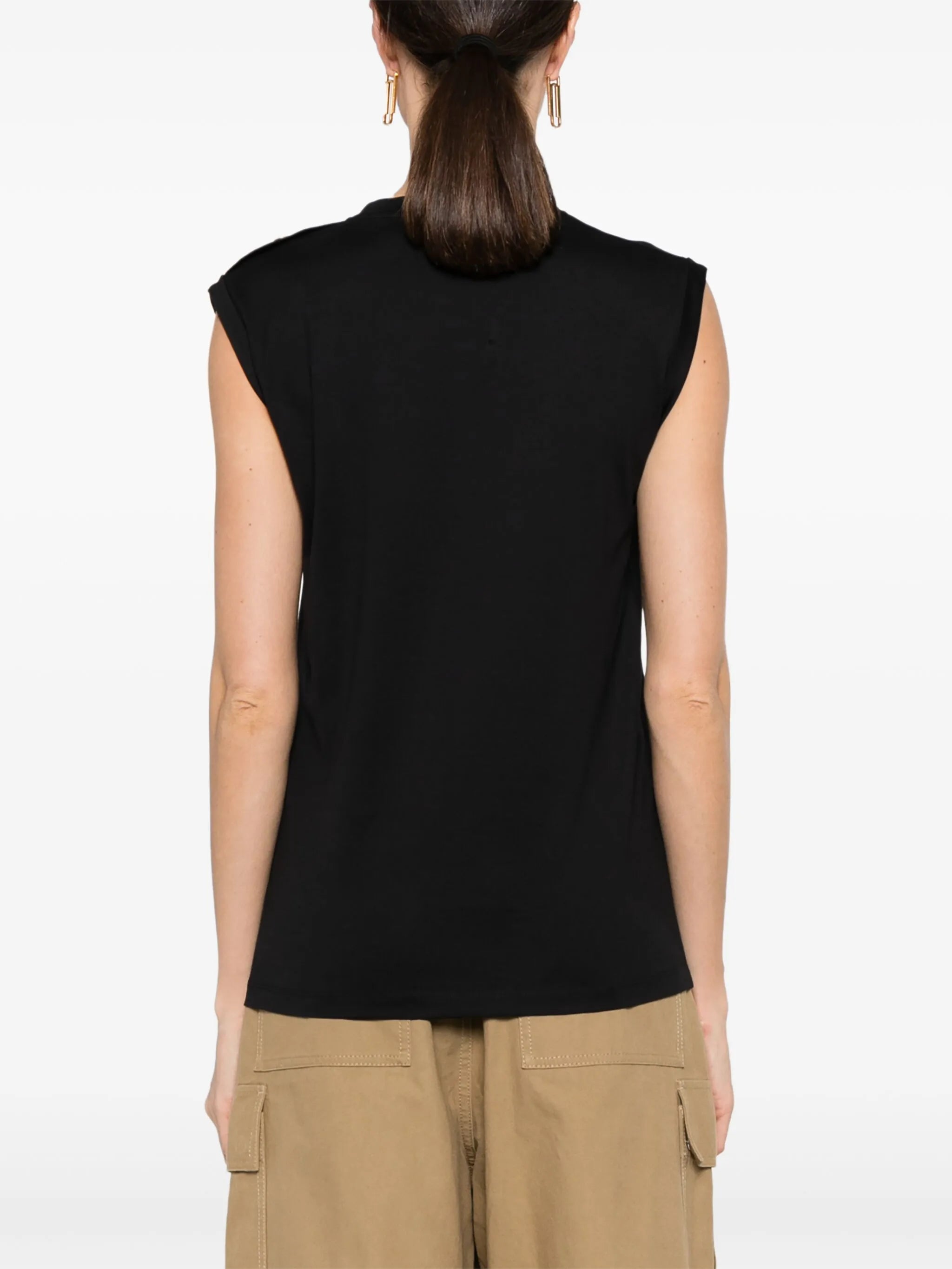 logo-print cotton tank top