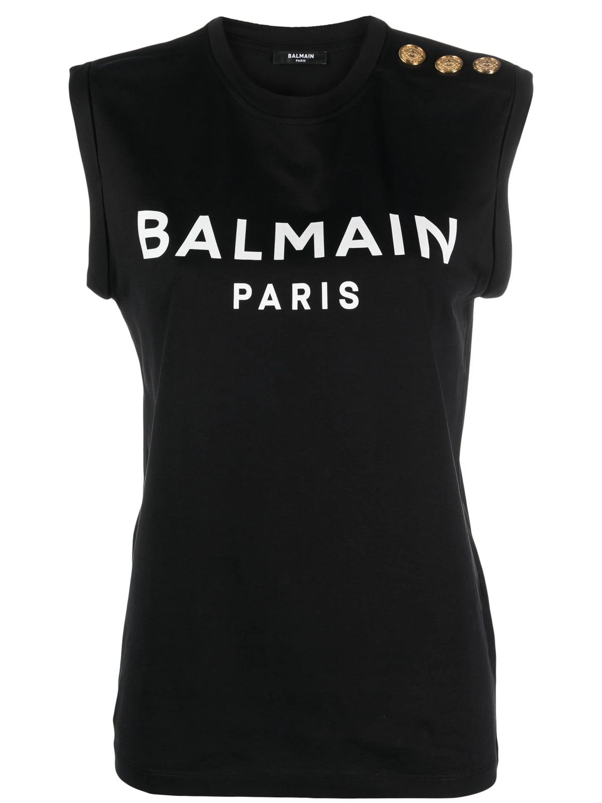 logo-print cotton tank top