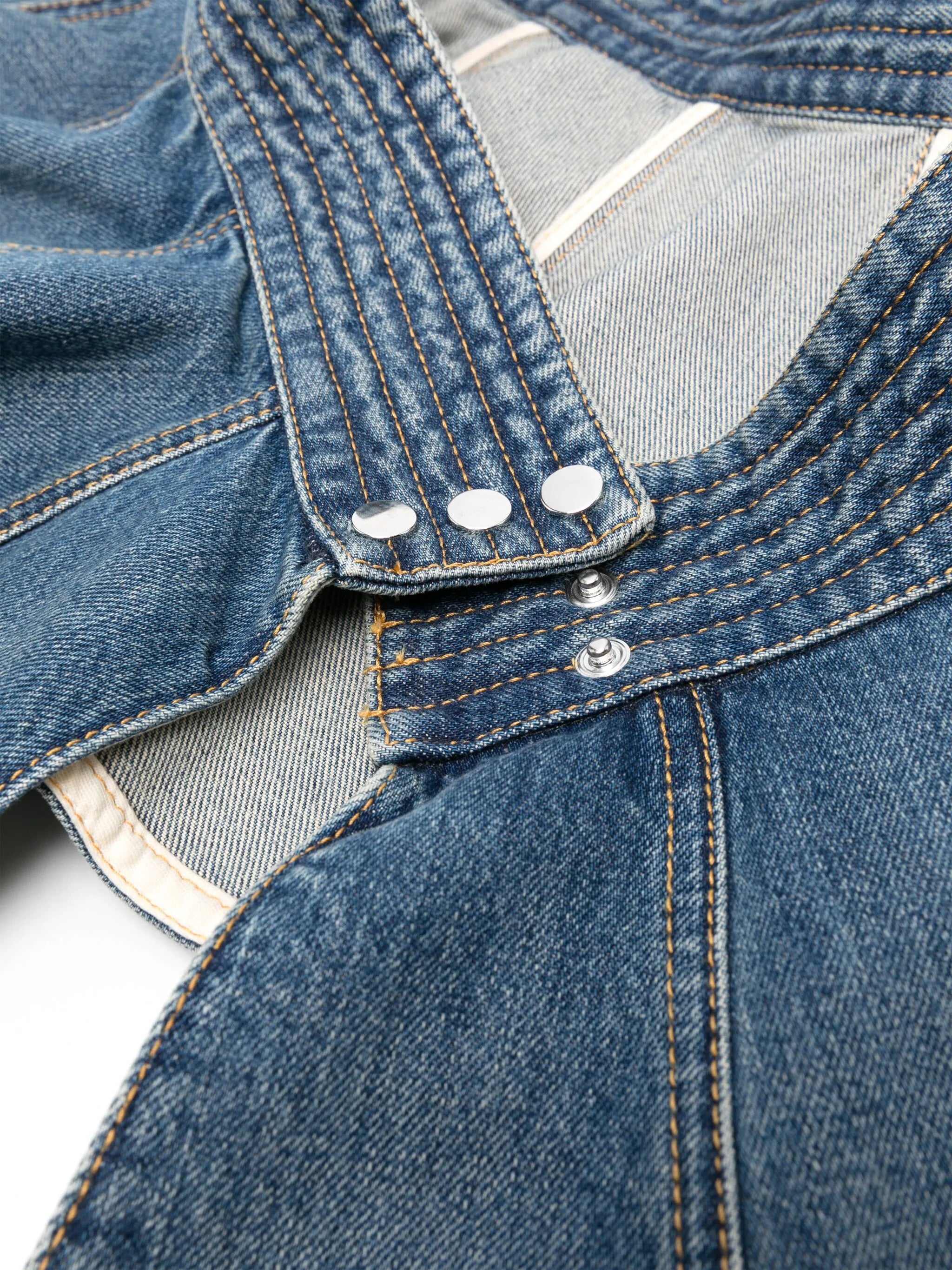 A-line denim miniskirt