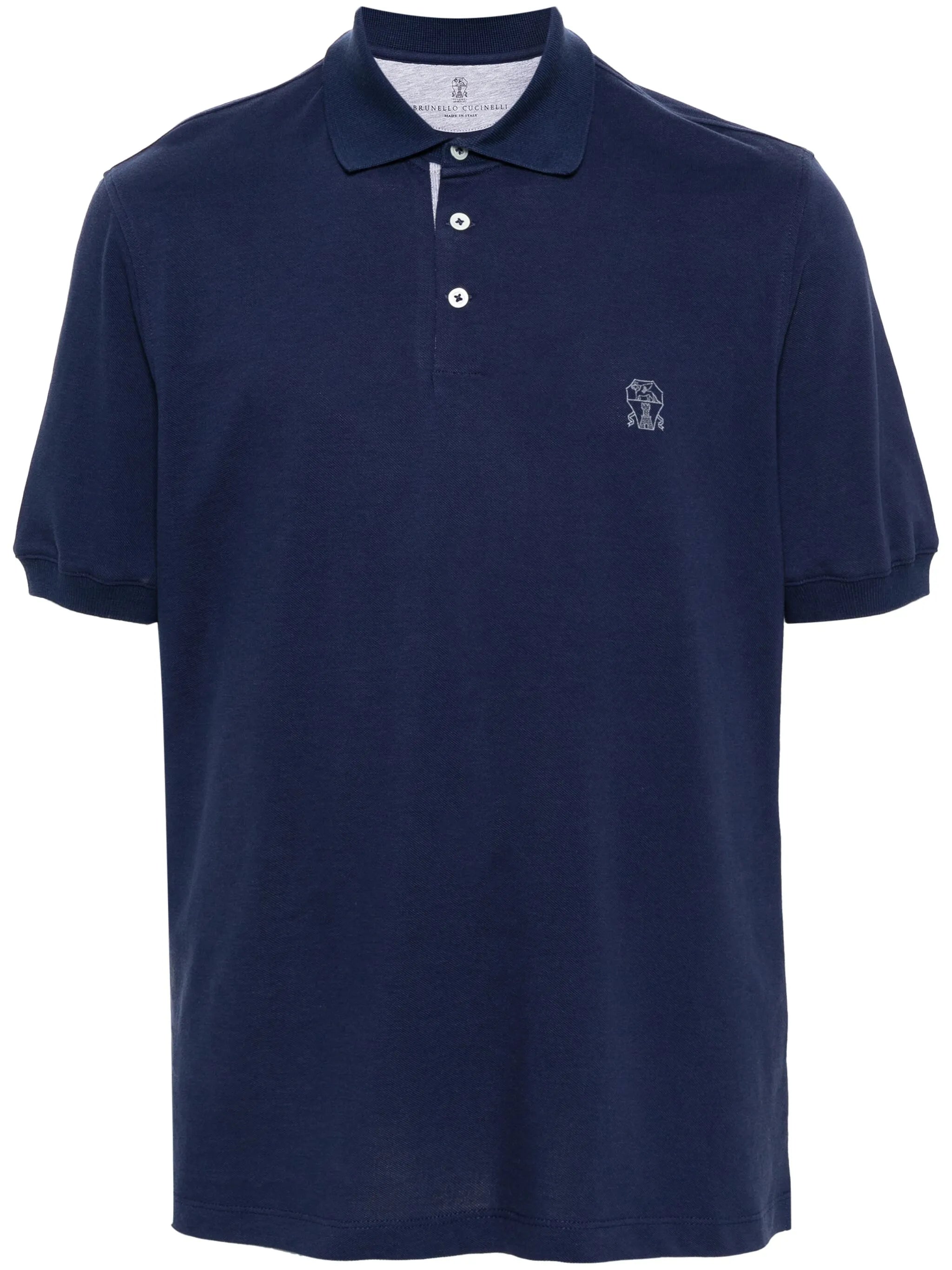 logo-print piqué cotton polo shirt