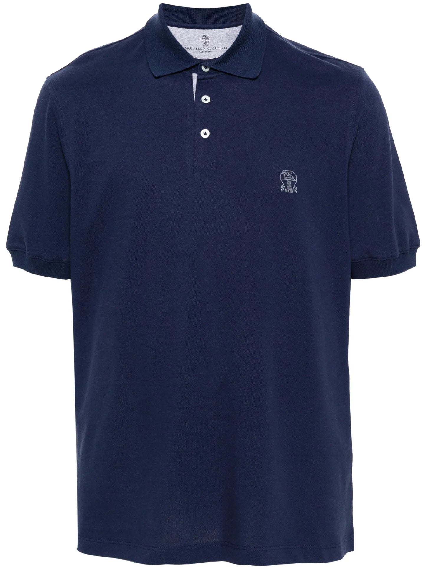 logo-print piqué cotton polo shirt