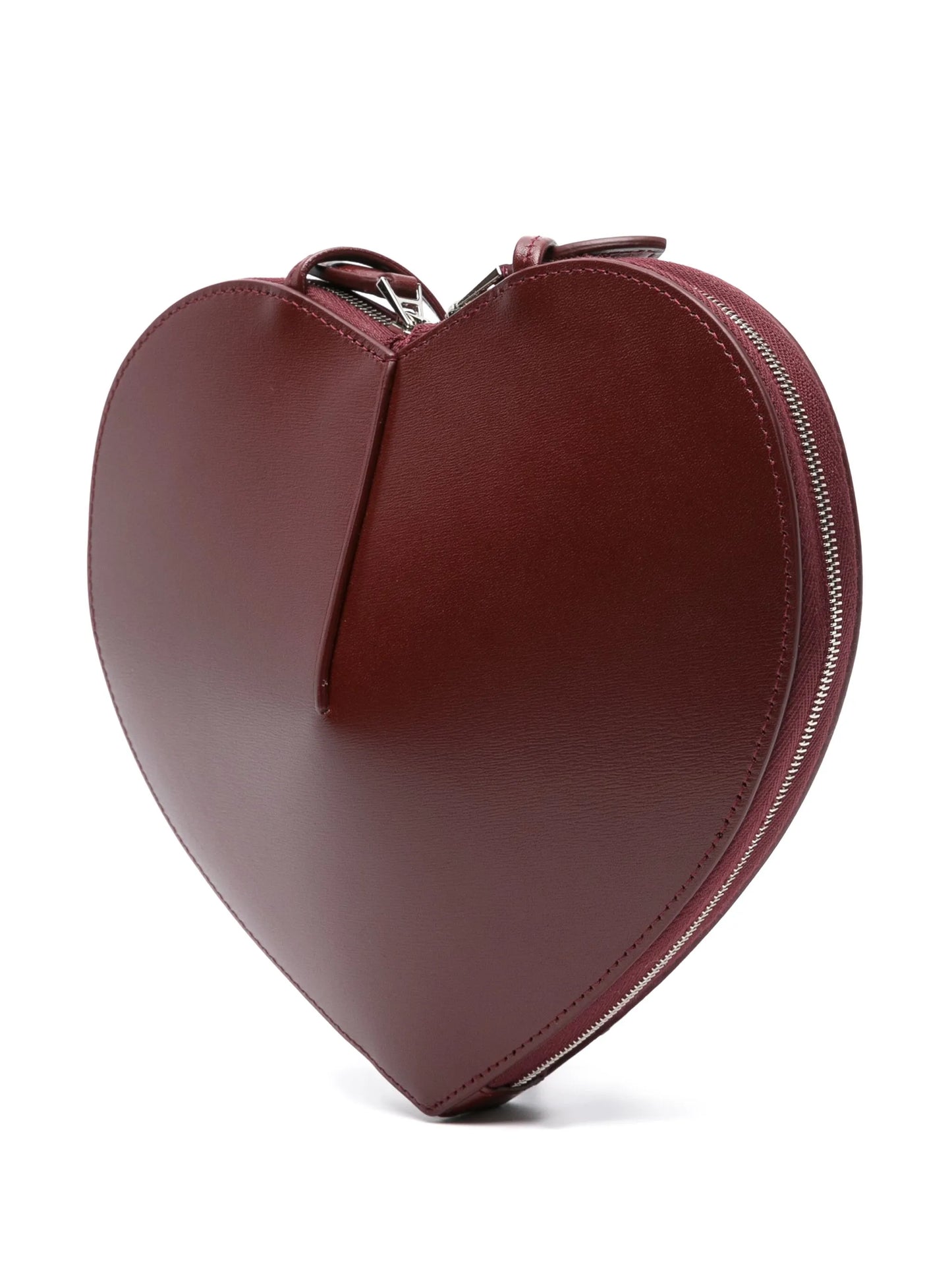 heart-shaped leather shoulder bag