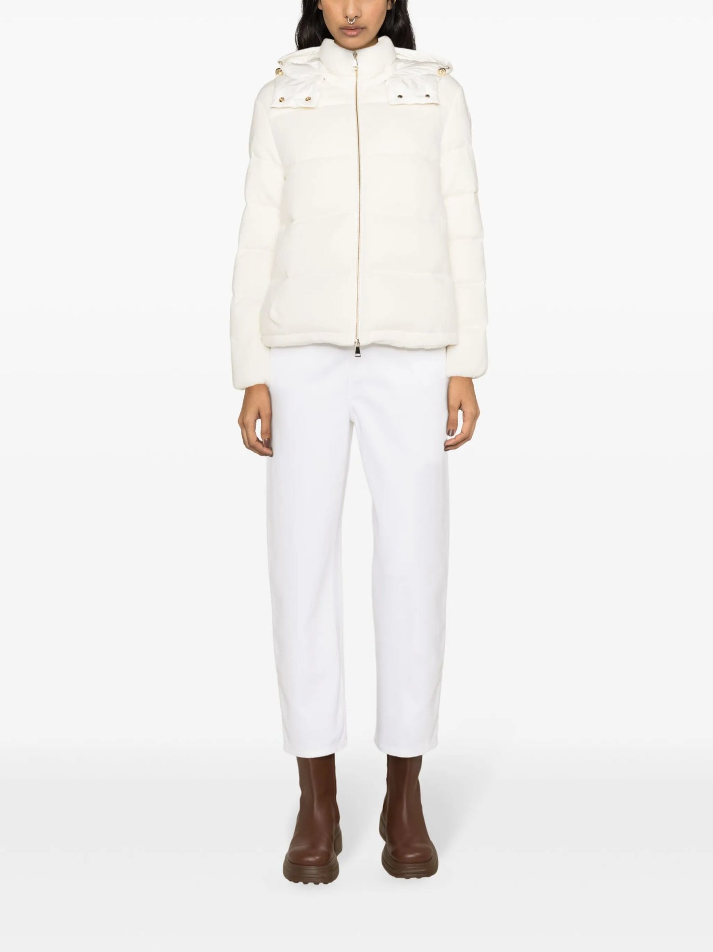 Arimi knitted hooded jacket