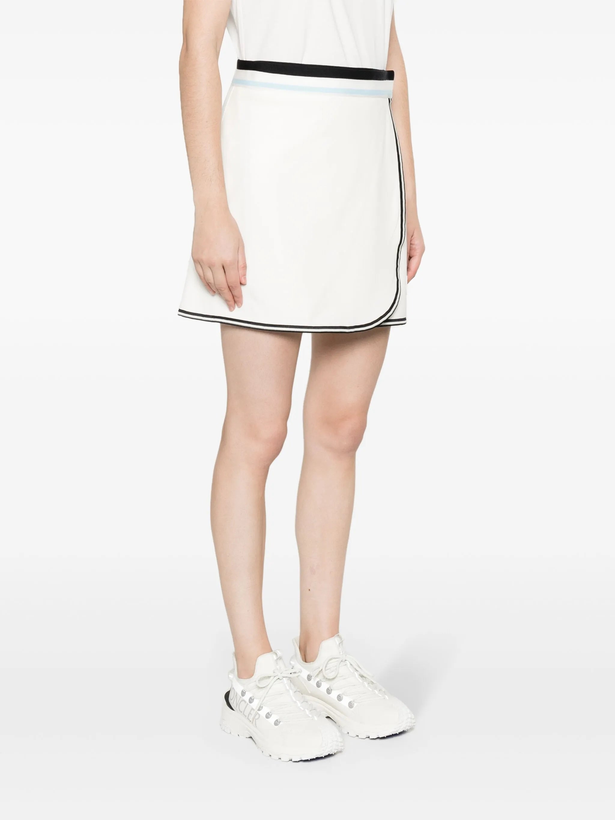 logo-appliqué wrap tennis skirt