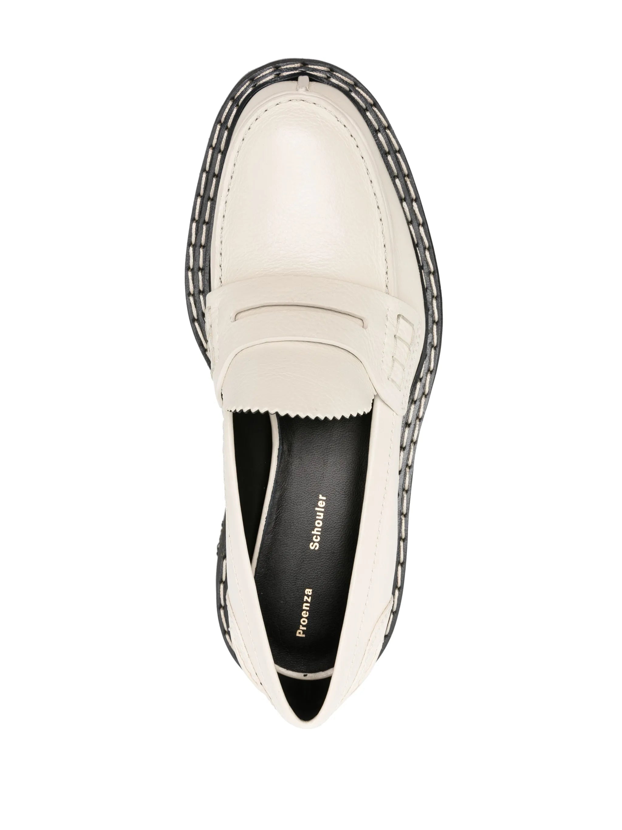 penny-slot platform leather loafers