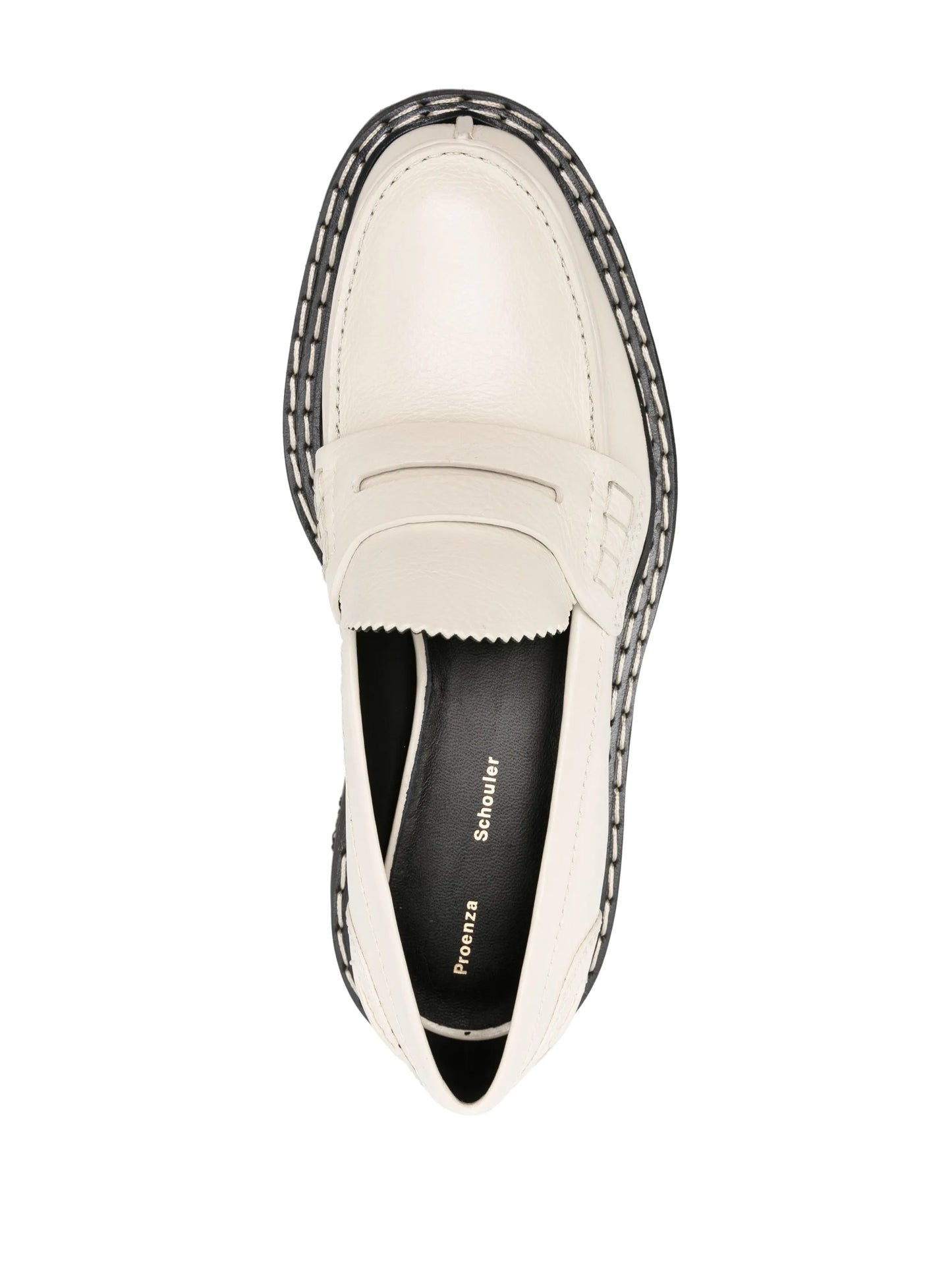 penny-slot platform leather loafers
