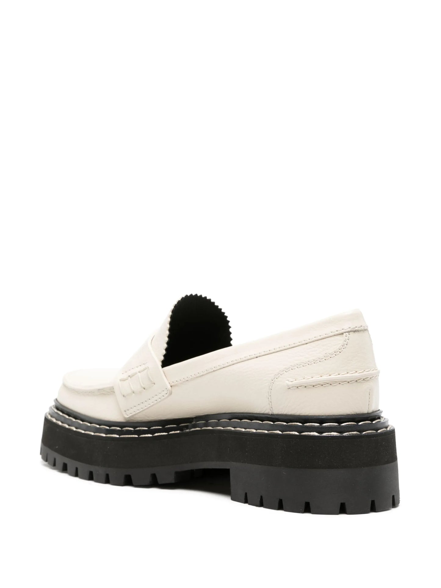 penny-slot platform leather loafers