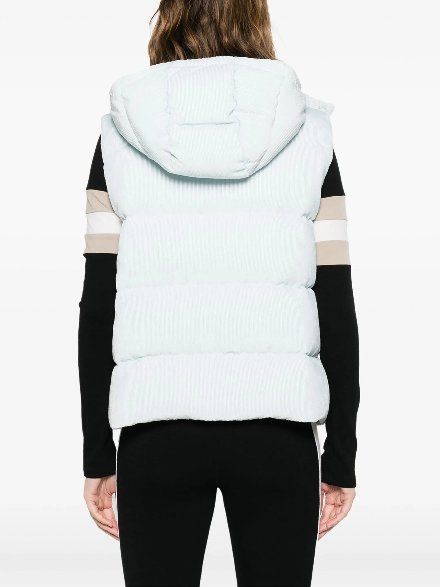 Agelao hooded corduroy gillet