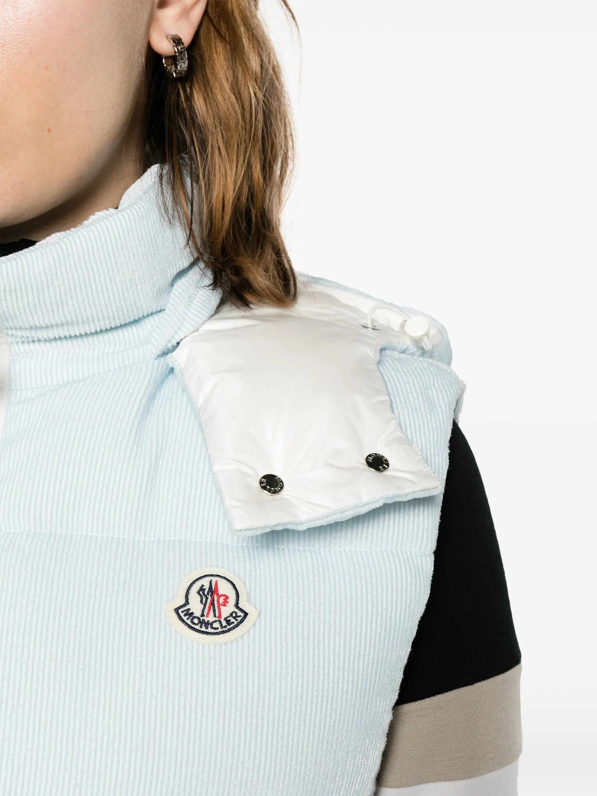 Agelao hooded corduroy gillet