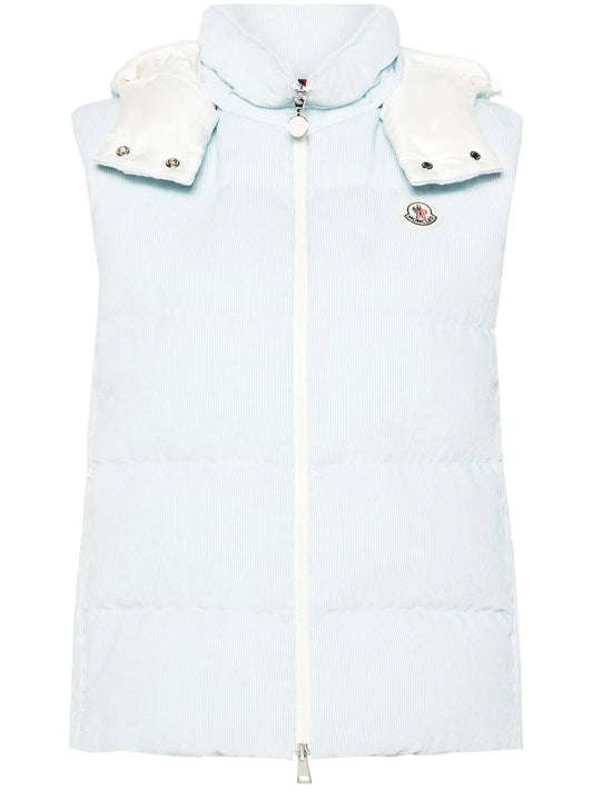 Agelao hooded corduroy gillet