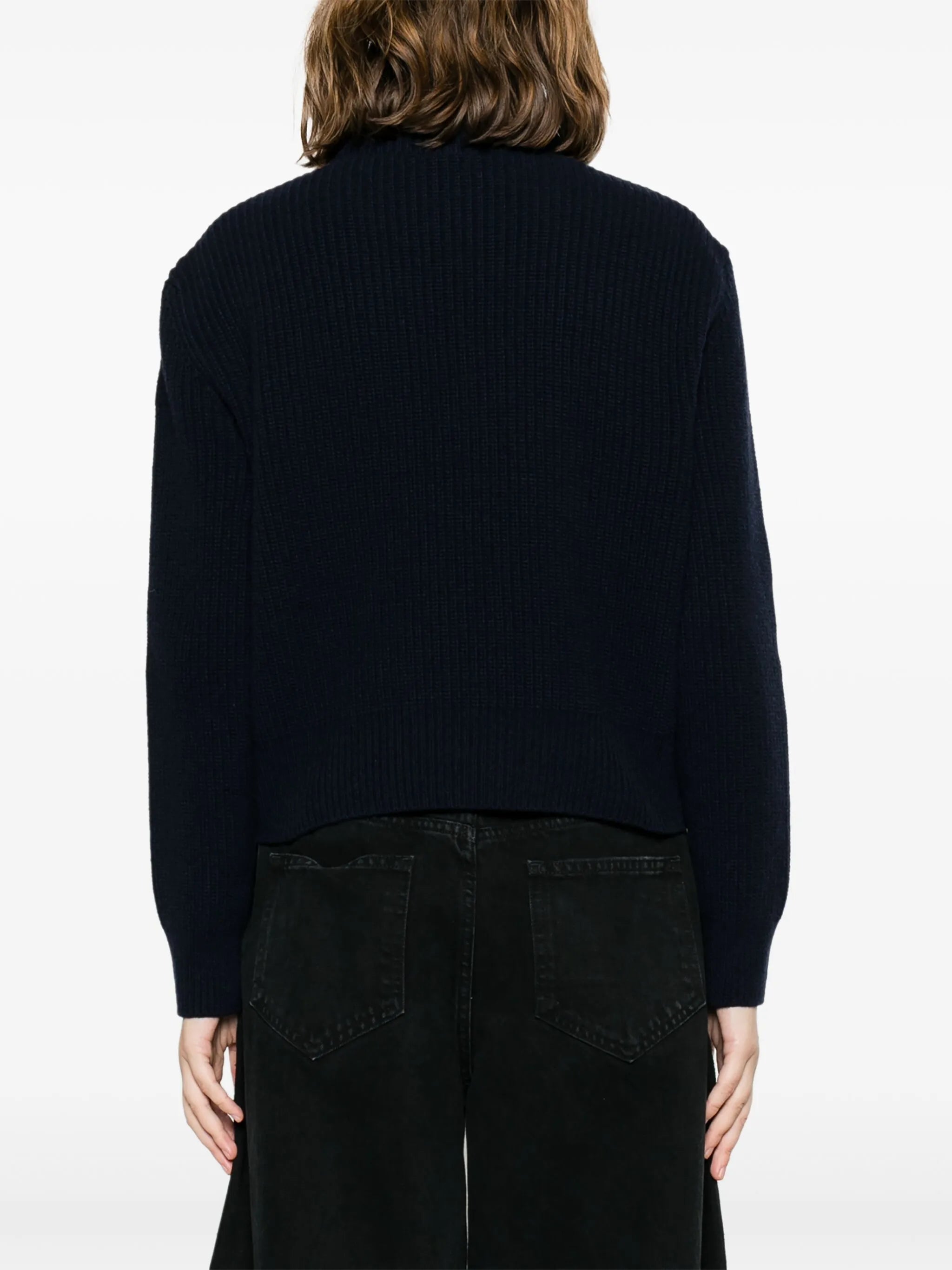 quilted wool cardigan