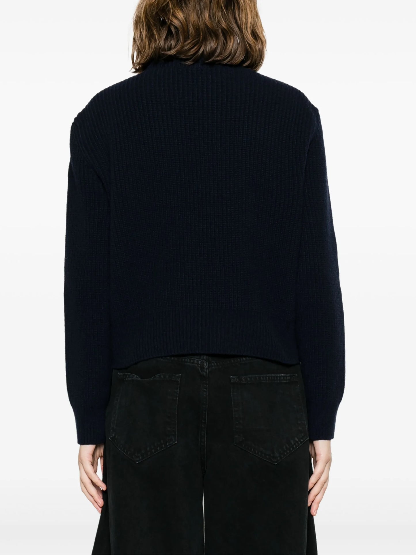 quilted wool cardigan