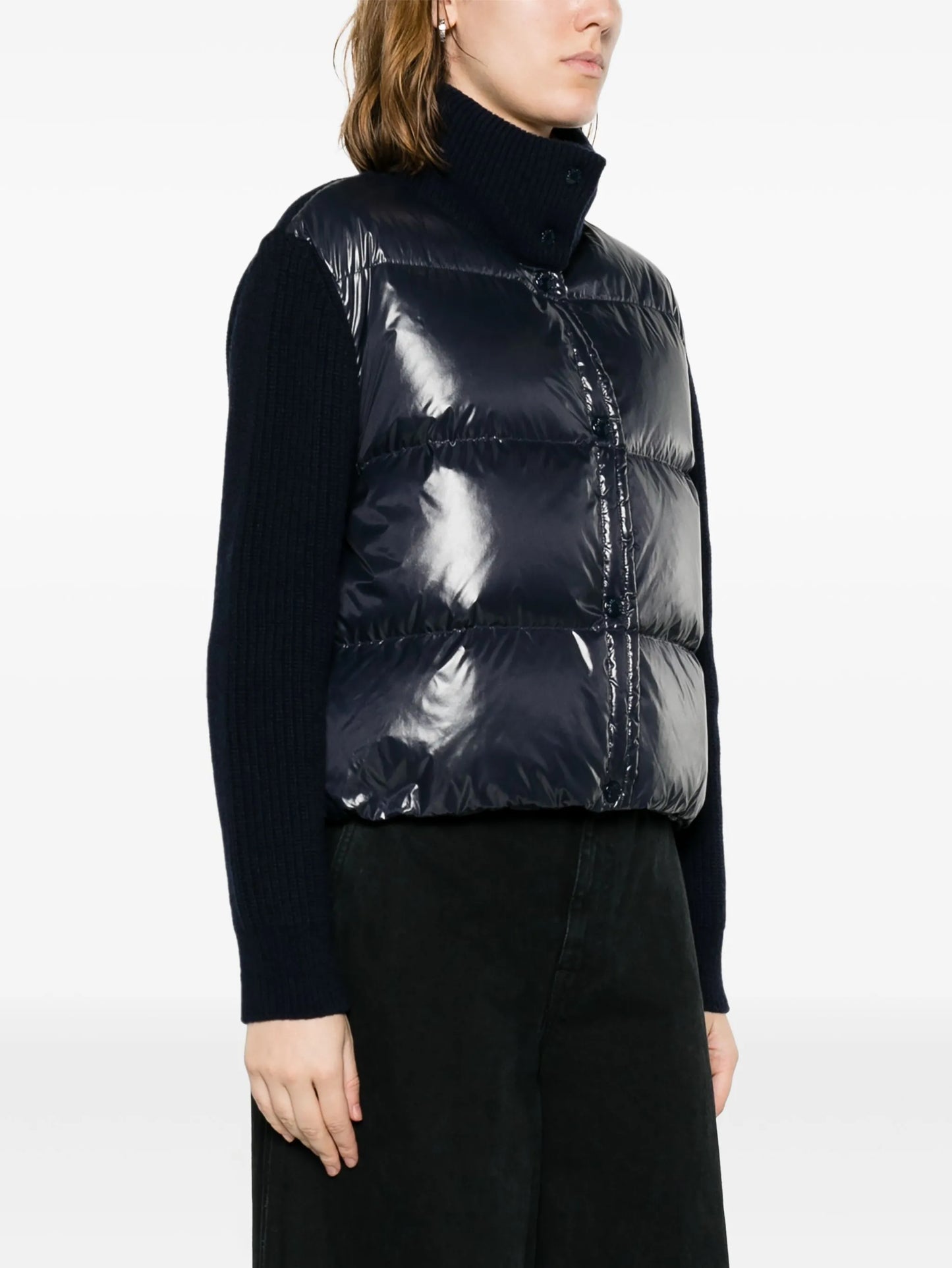 quilted wool cardigan