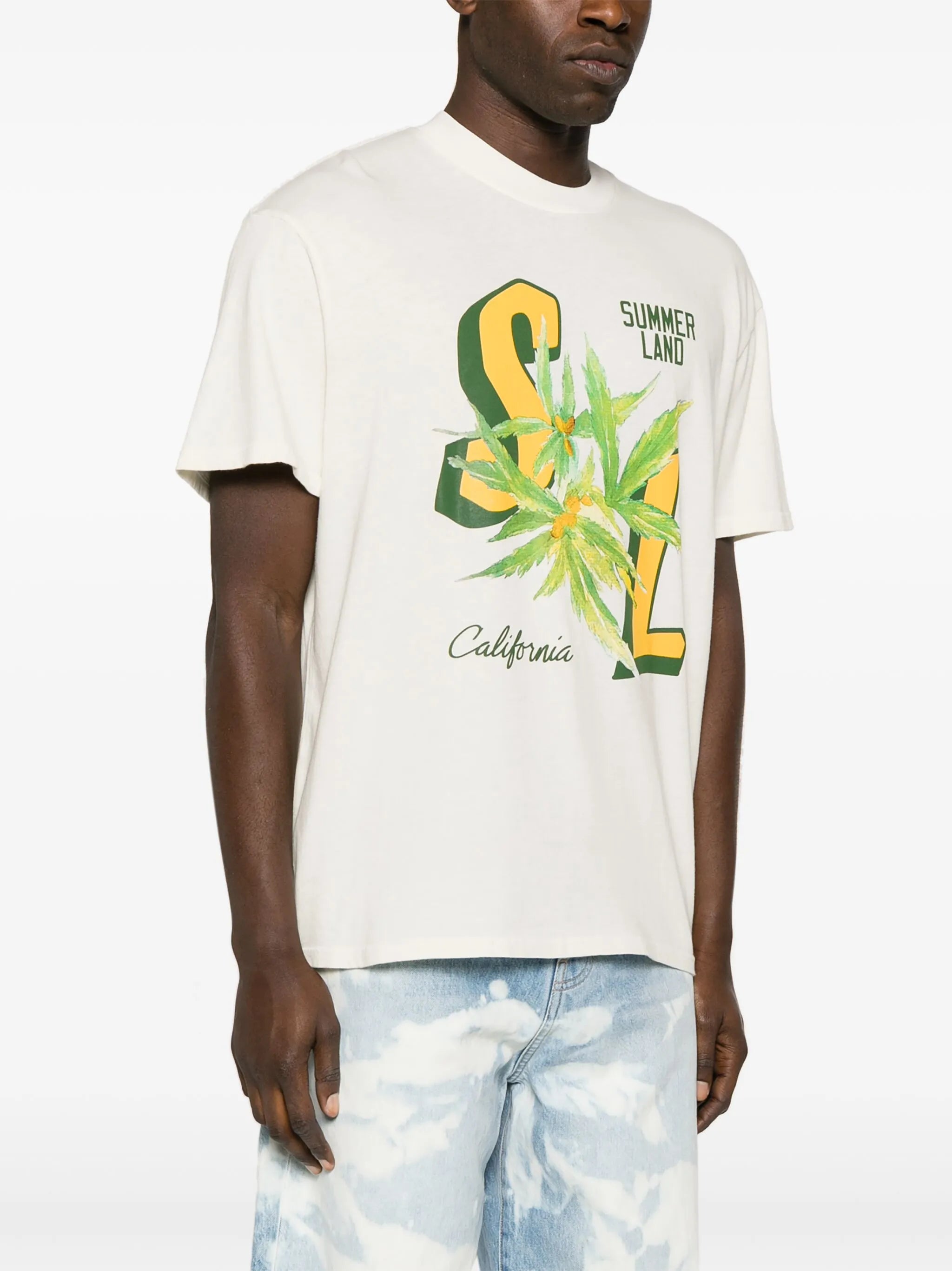 SL Hemp graphic-print T-shirt