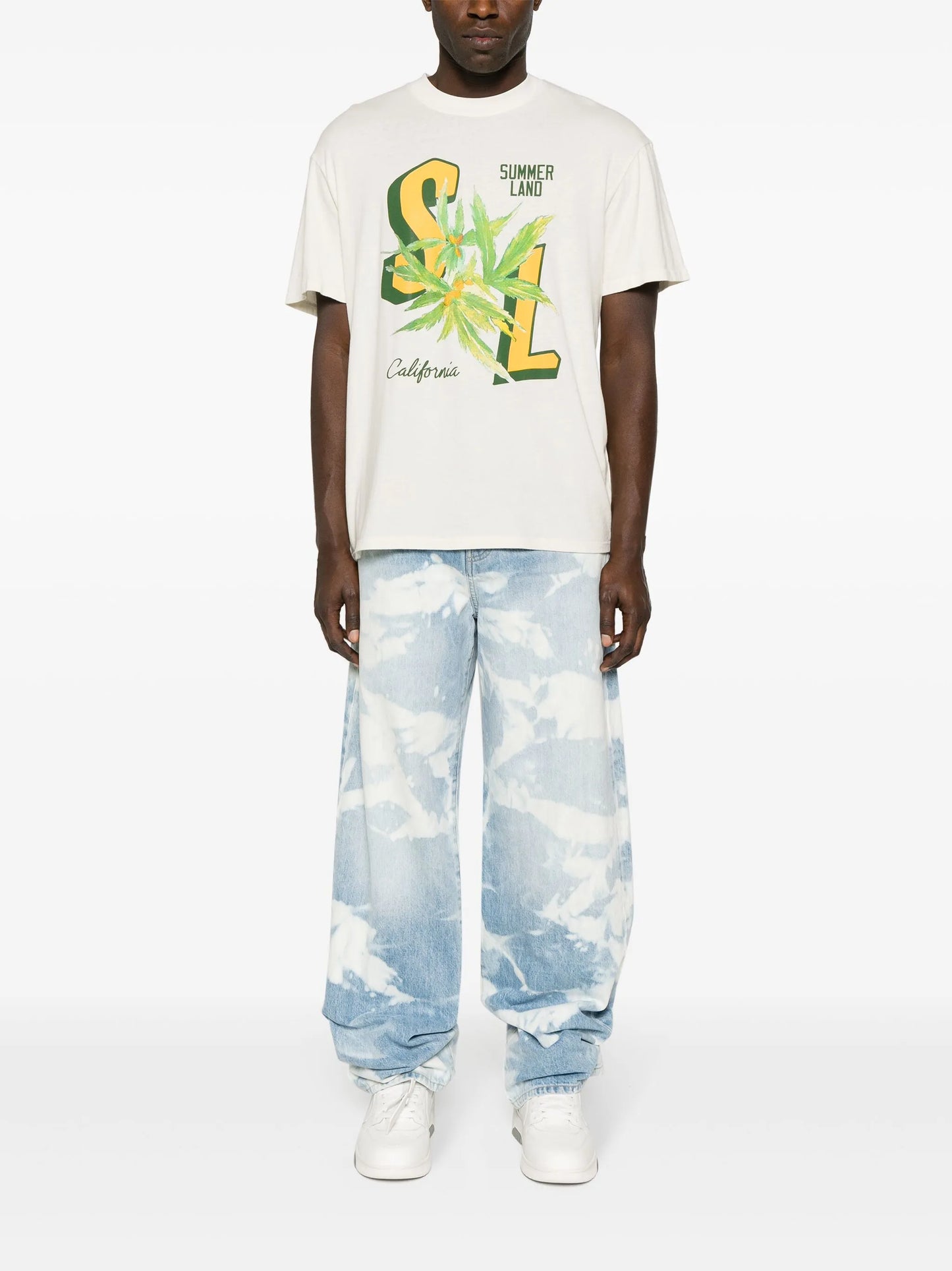 SL Hemp graphic-print T-shirt