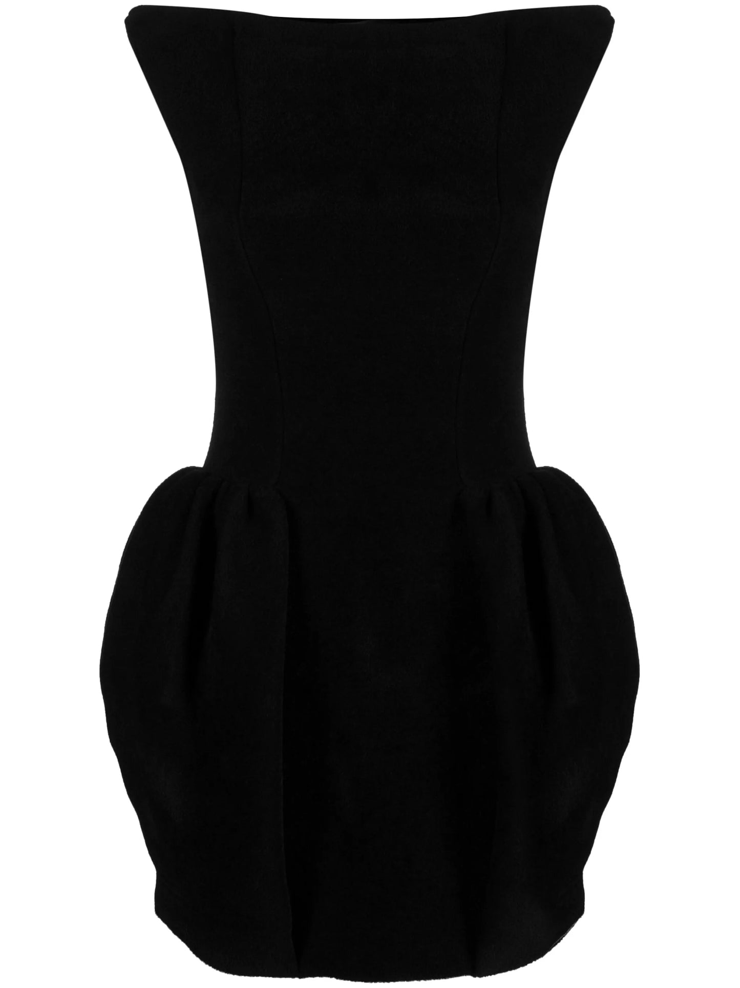 shoulder-padding chenille minidress