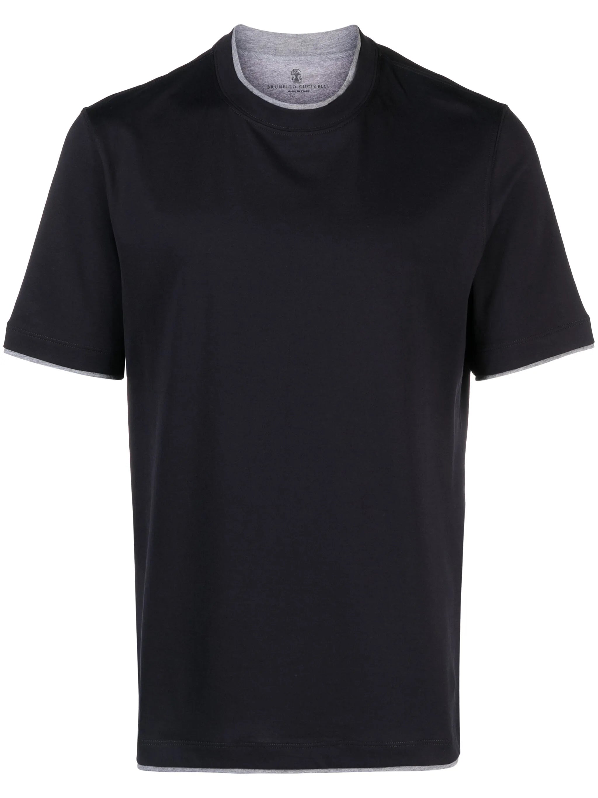 layered-effect cotton T-shirt