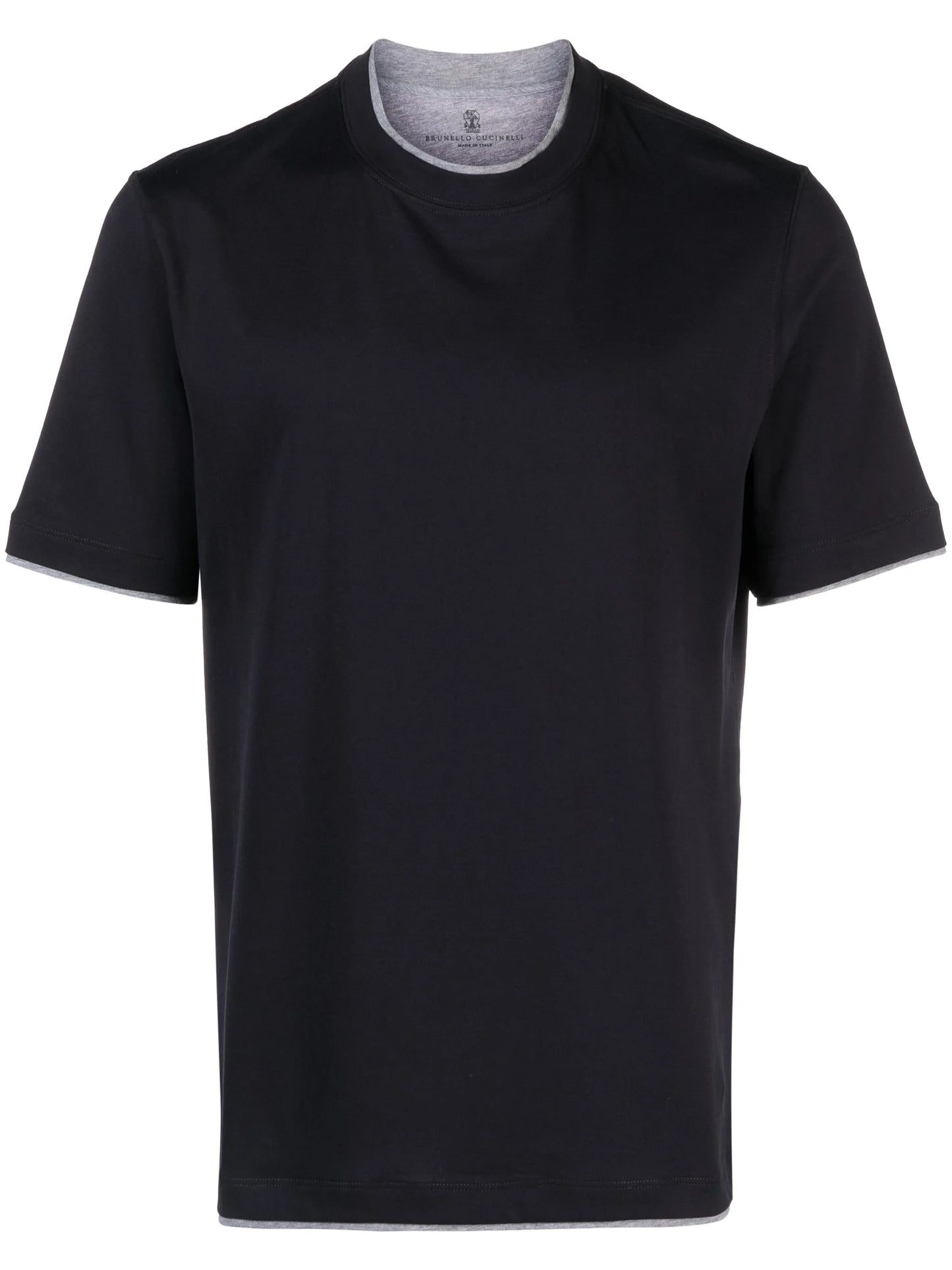 layered-effect cotton T-shirt
