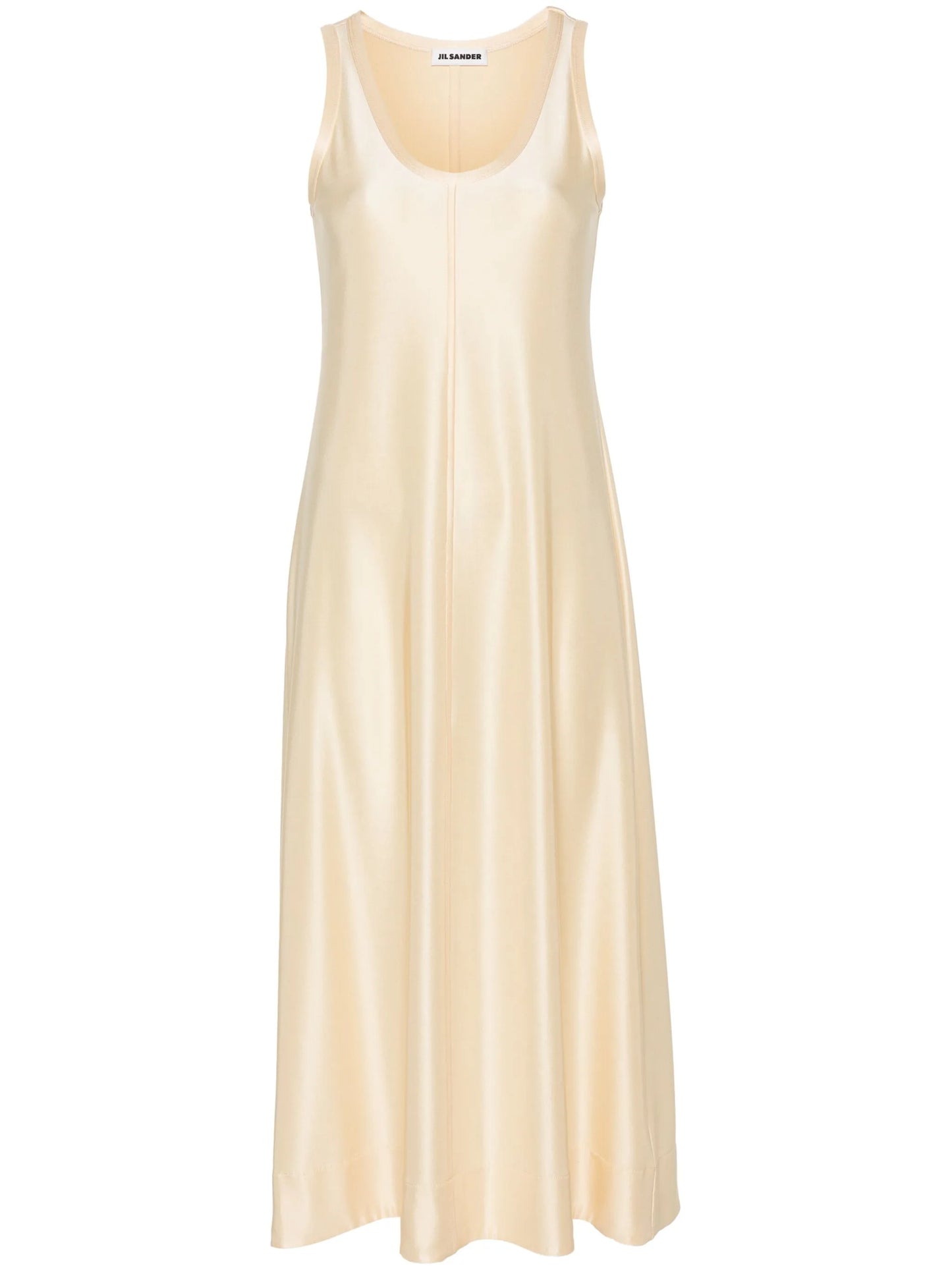 scoop-neck sleeveless dress