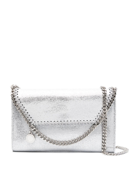 Falabella Wallet metallic-finish crossbody bag