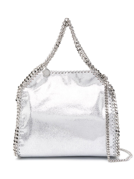 Falabella metallic-finish tote bag