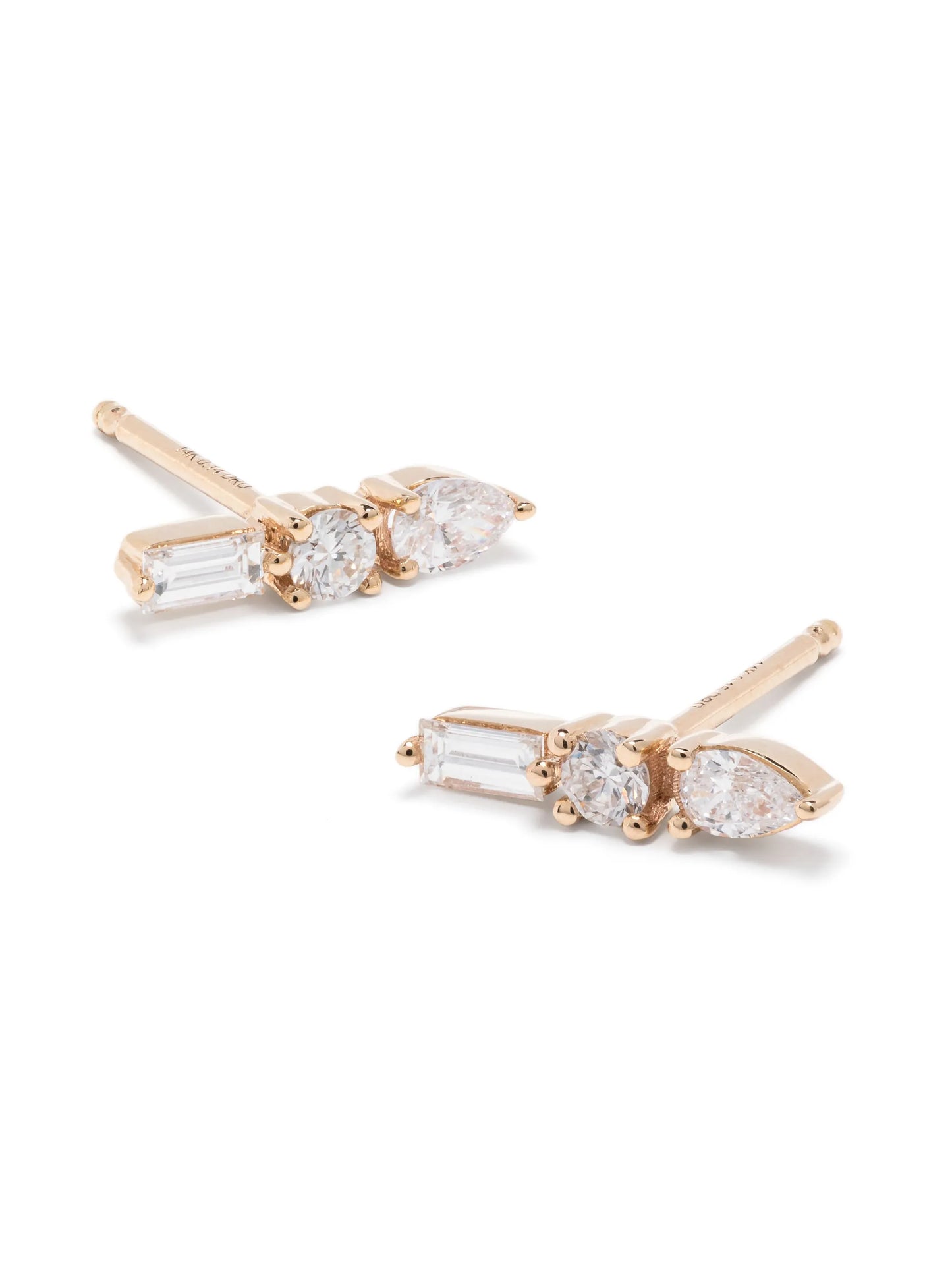 14kt yellow gold Alexa Jordyn diamond earrings