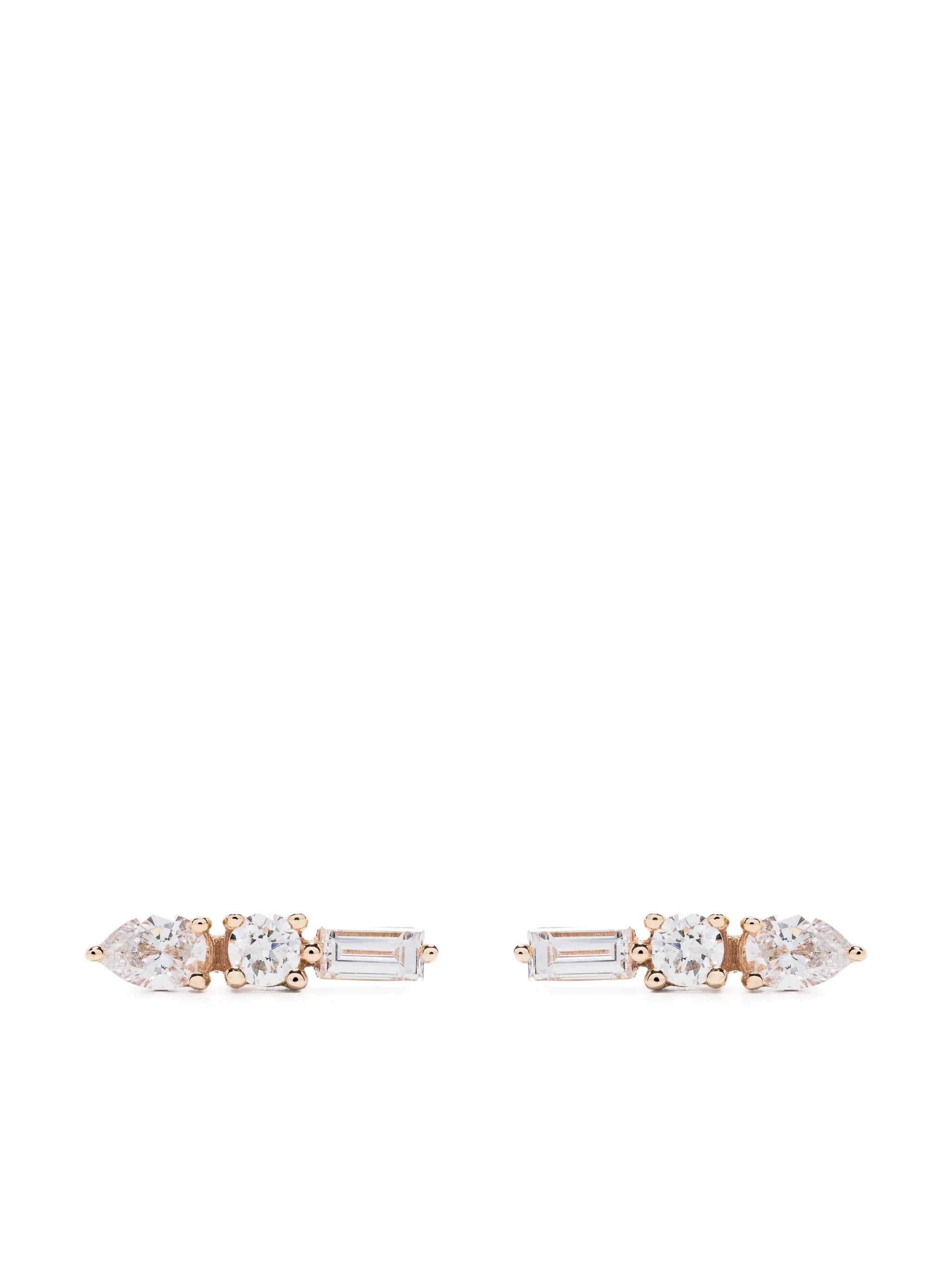 14kt yellow gold Alexa Jordyn diamond earrings
