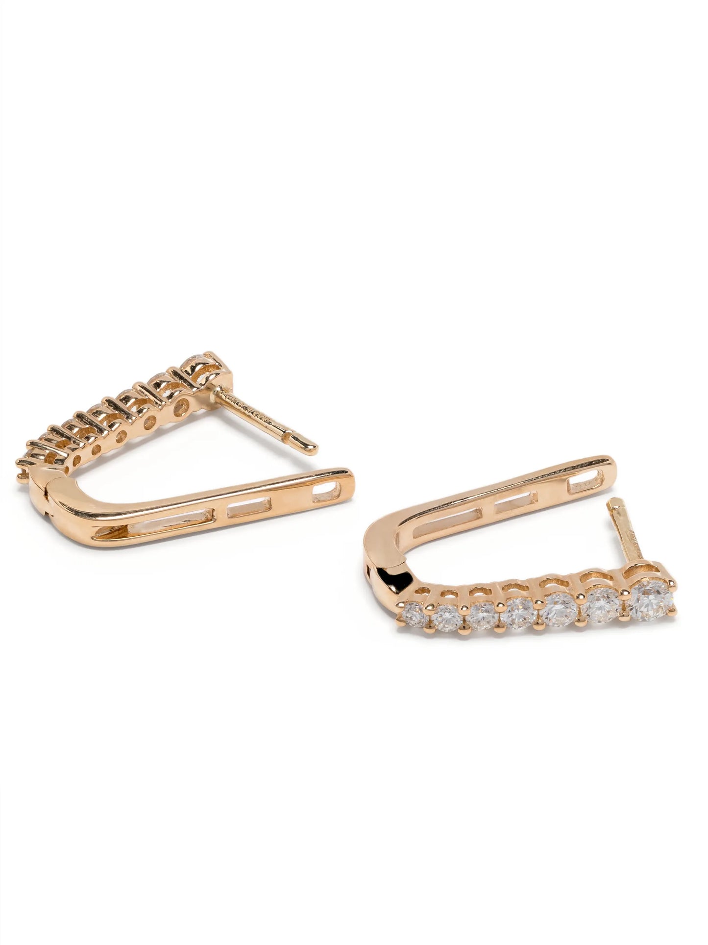 14kt yellow gold Ava Bea diamond hoop earrings