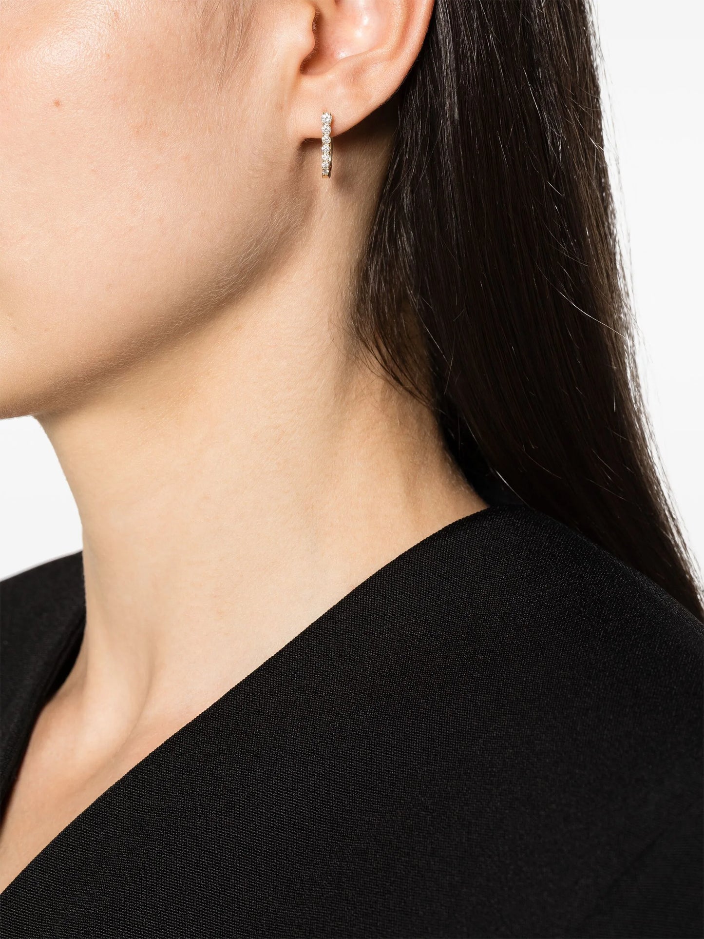 14kt yellow gold Ava Bea diamond hoop earrings